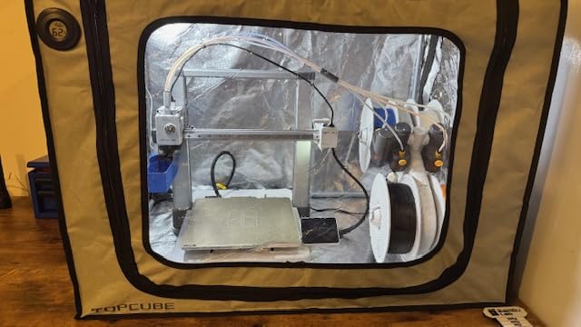 3D Printer Enclosure for Bambu Lab A1 Combo, Stainless Steel Frame Enclosure with LED Light, Fireproof Dustproof Noise Reduction Constant Temperature 3D Printer Cover customer photo 1