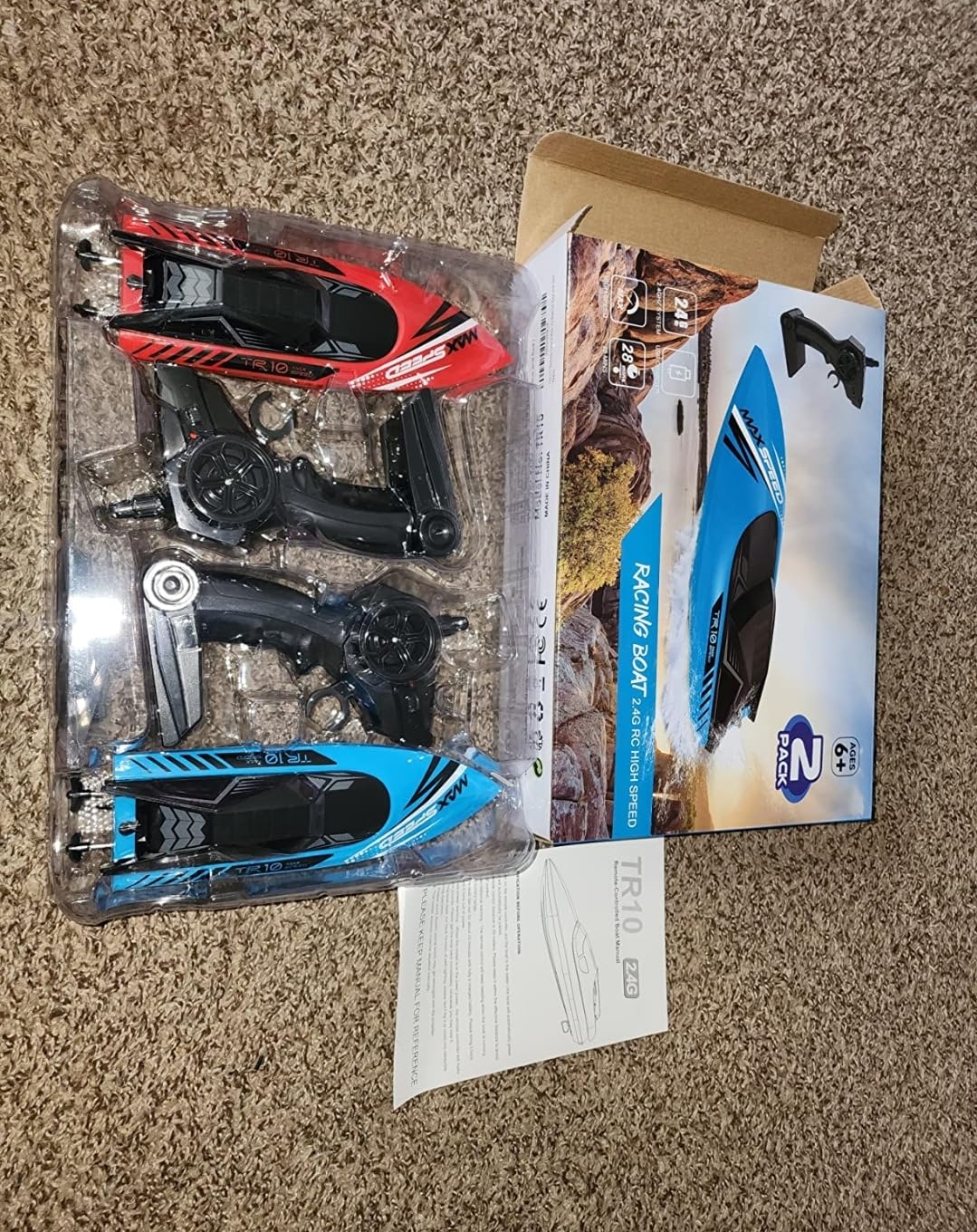 Remote Control Boat for Kids, 2Pack RC Boats with LED Lights for Pools Lakes River & Bathtub, 2.4Ghz Control, Whole Body Waterproof, 2 Rechargeable Batteries Summer Water Toys customer photo 2