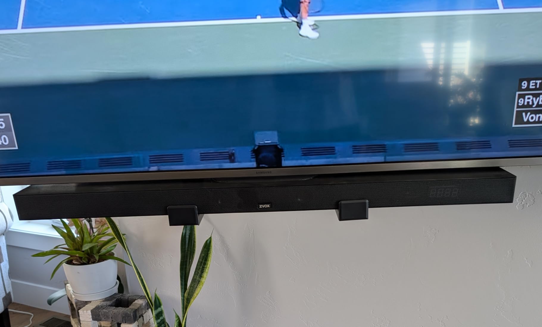 ZVOX AccuVoice AV855 Dialogue Clarifying Soundbar - Patented Hearing Technology with 20 Levels of Voice Boost, Dual Subwoofers, Low-Profile TV Speaker for Home Theater and Smart TV - Black customer photo 1