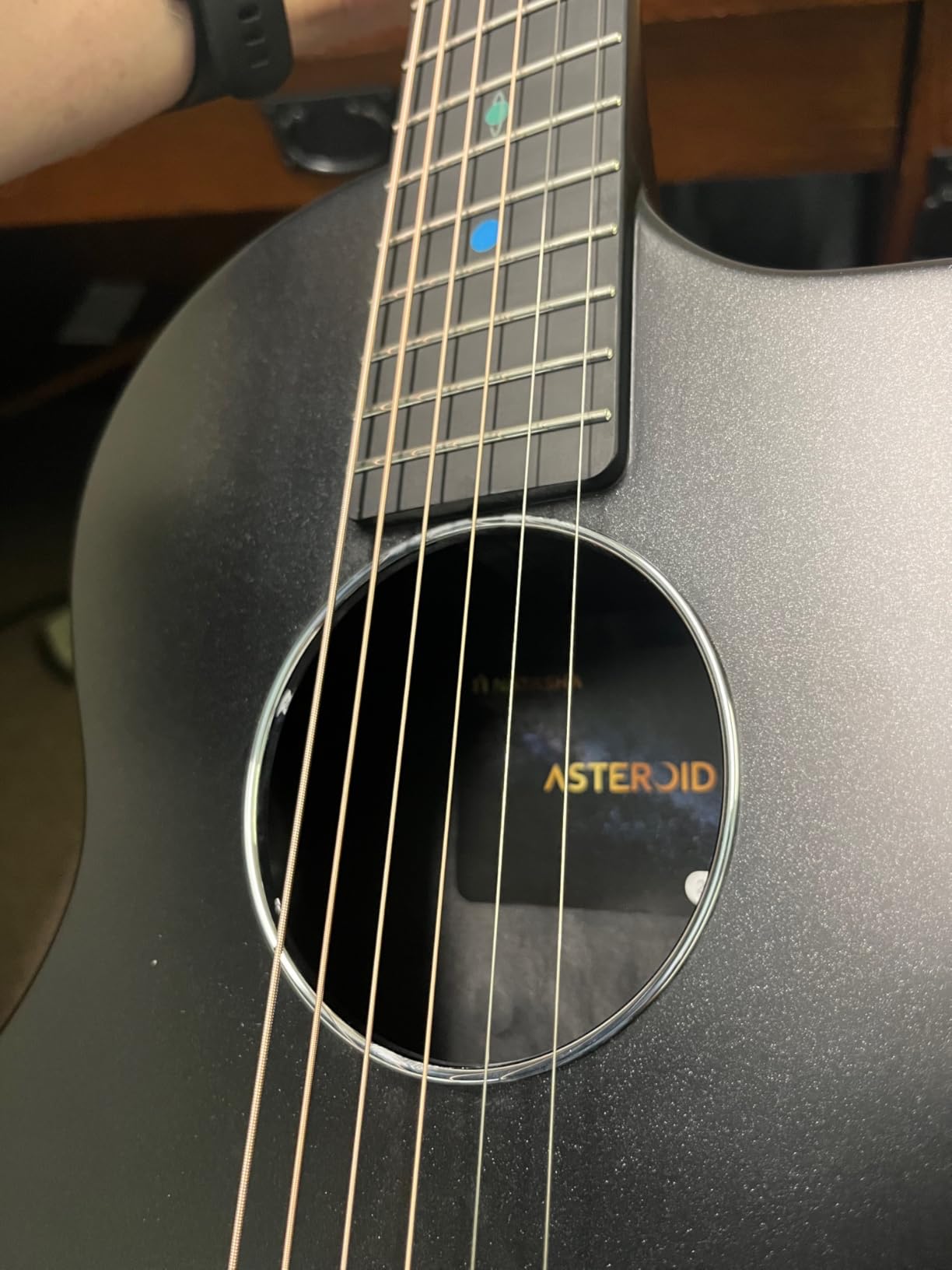 Natasha Carbon Fiber Acoustic Guitar, 38-inch Steel-string Guitarra, Durable 6-string Ultra-thin Guitar for Beginners (Black) customer photo 1