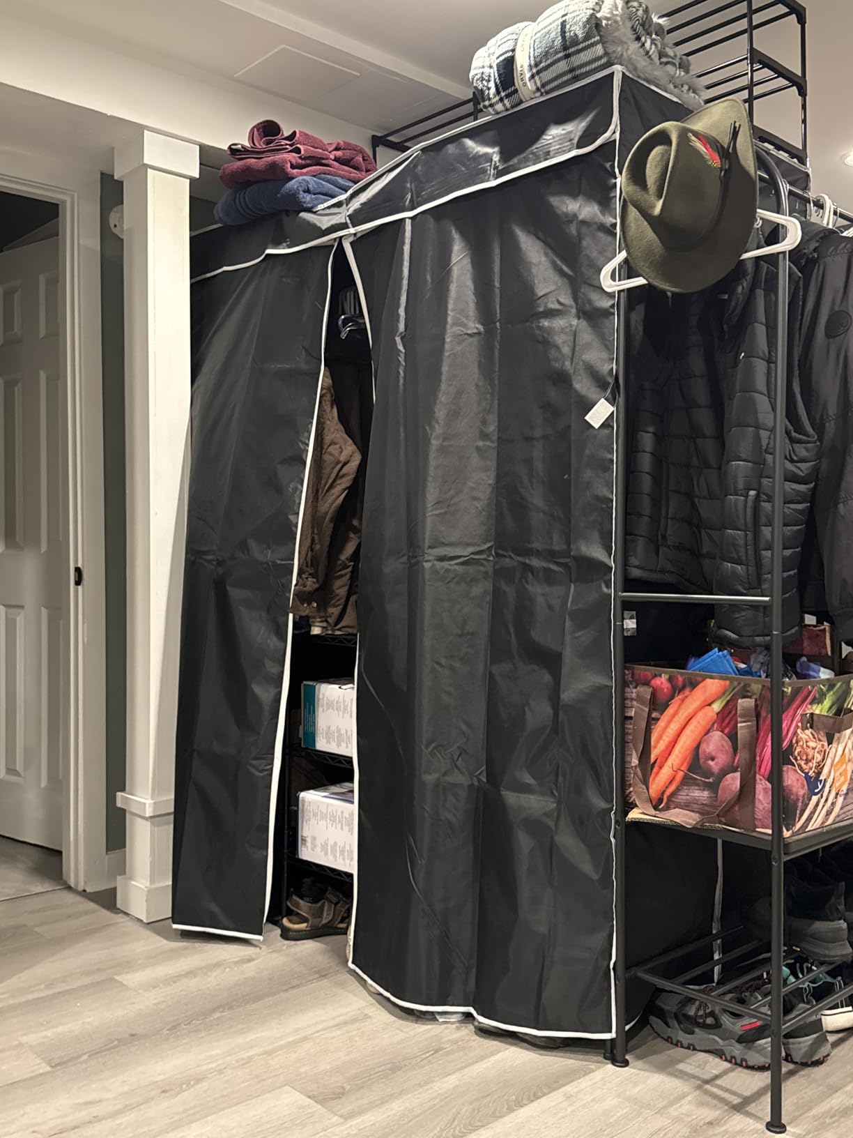 Ulif E13C Heavy Duty Closet Organizer System, Freestanding Clothing Racks for Hanging Clothes, Adjustable Garment Rack 63