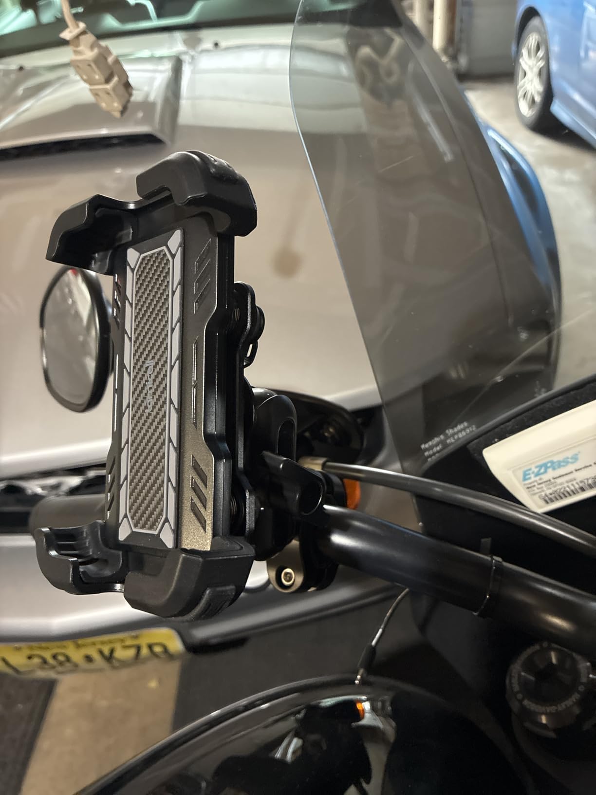 Lamicall Motorcycle Phone Mount Holder - [Metal Extension Arm] [Dual Vibration Dampener] Bike Cell Phone Mount, Bicycle Handlebar Phone Clamp, Gifts for iPhone 16 15 14 Pro Max, 4.7-6.7