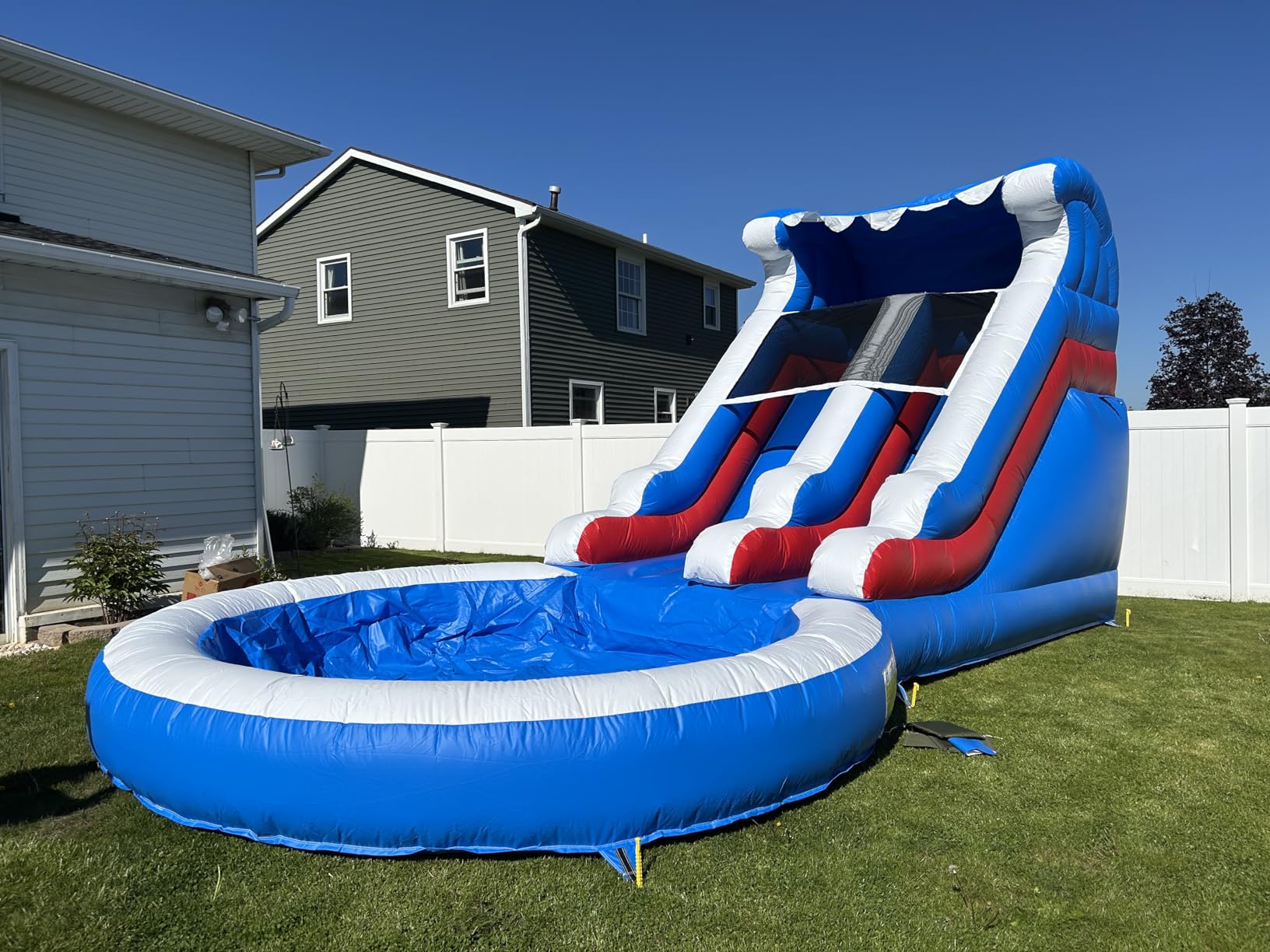 26Ft Large Double Water Slide with Pool Commercial Grade Water Slides Inflatable Heavy Duty PVC, with 1100w Blower, Pool, for Kids Teenagers Adults Rental Business Summer Splash Party, Wet & Dry customer photo 2