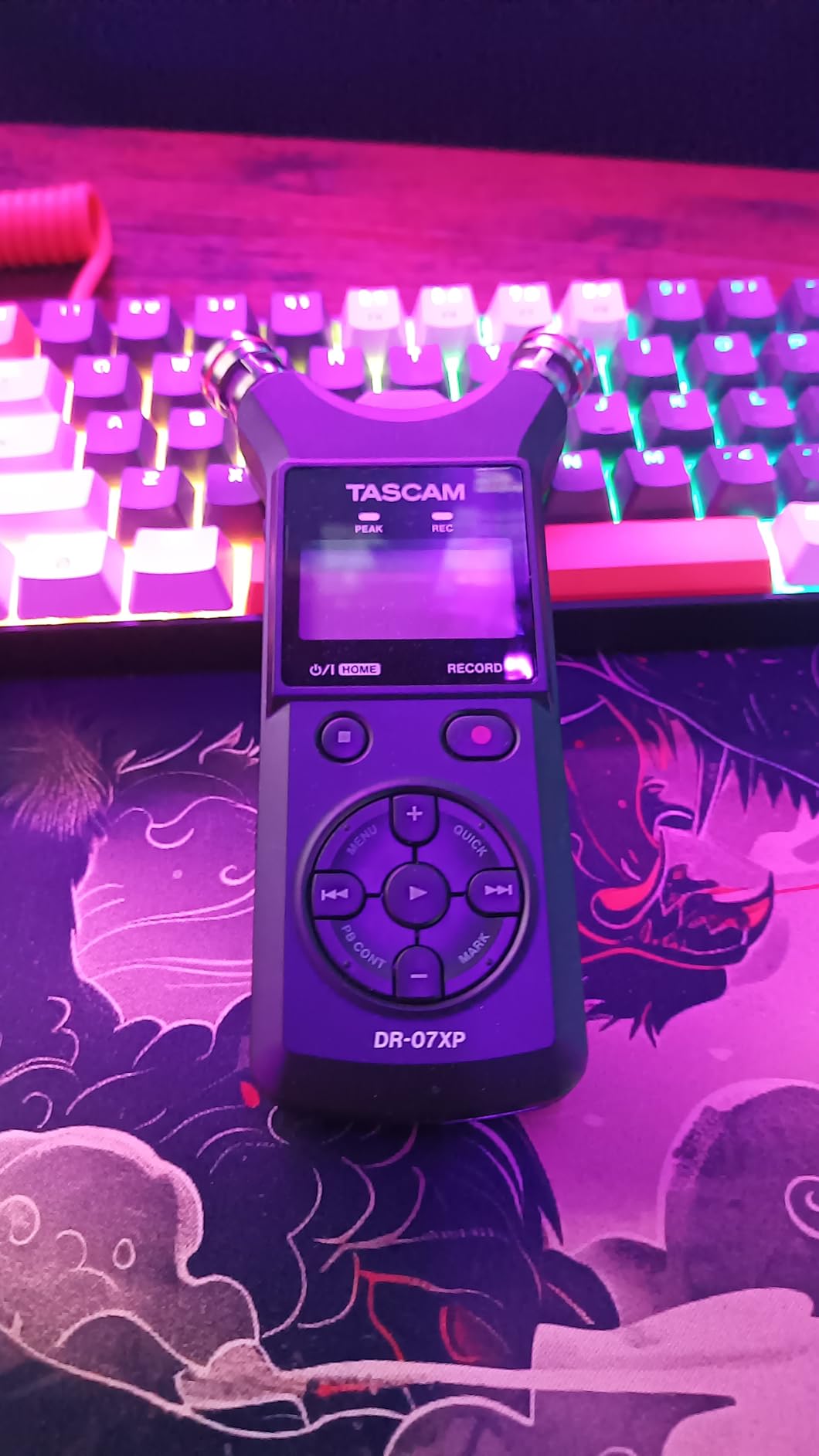 Tascam DR-07XP 32-Bit Float Portable Handheld Field Recorder and USB-C Audio Interface with Adjustable Mics for Digital Stereo Recording customer photo 1