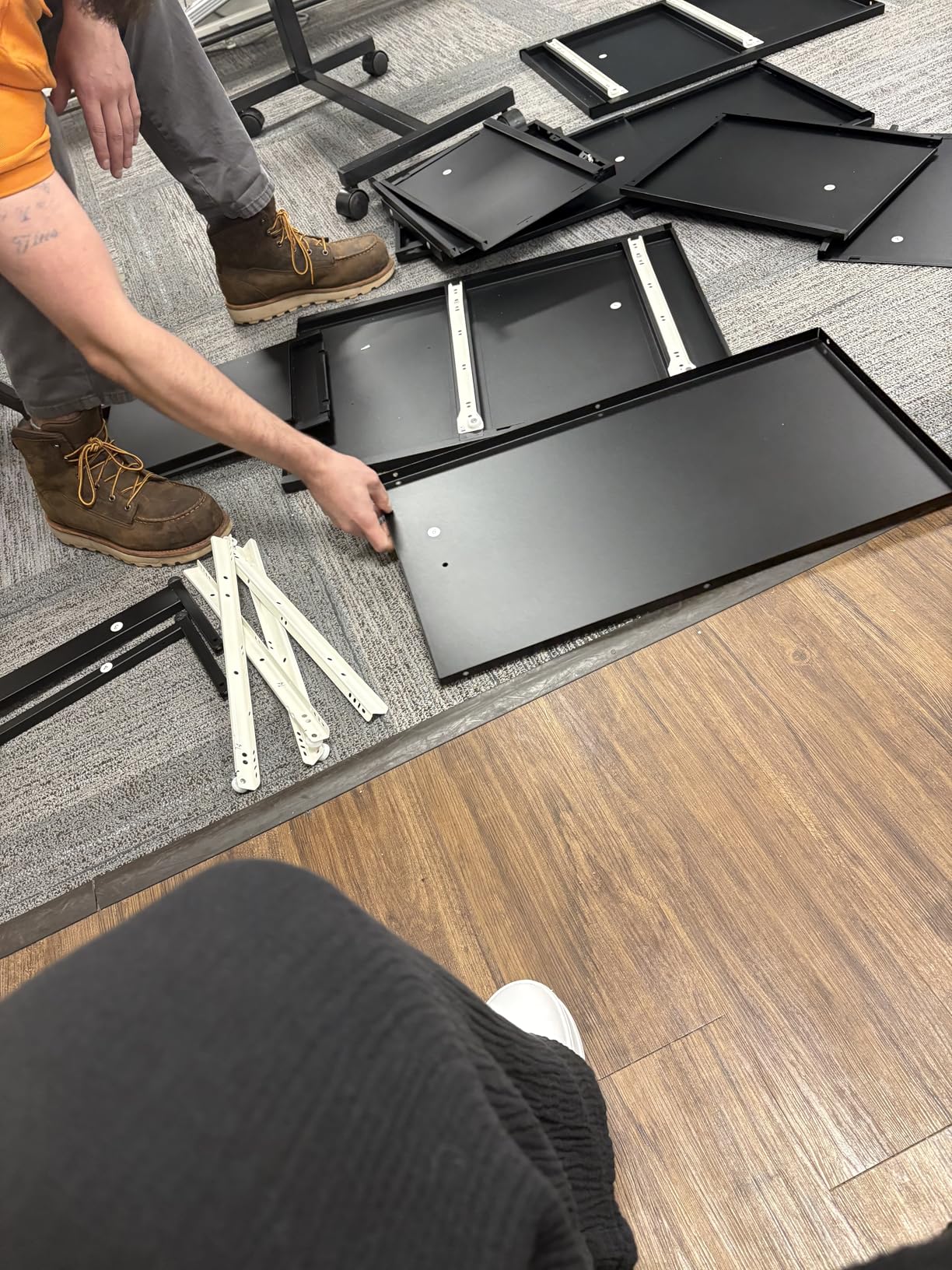 4 Drawer File Cabinet with Lock,Metal Vertical Filing Cabinets for Home Office,Heavy Duty File Storage Cabinet for Letter/Legal/A4/F4 Size File,Assembly Require (Black, Vertical 4 Drawer) customer photo 2