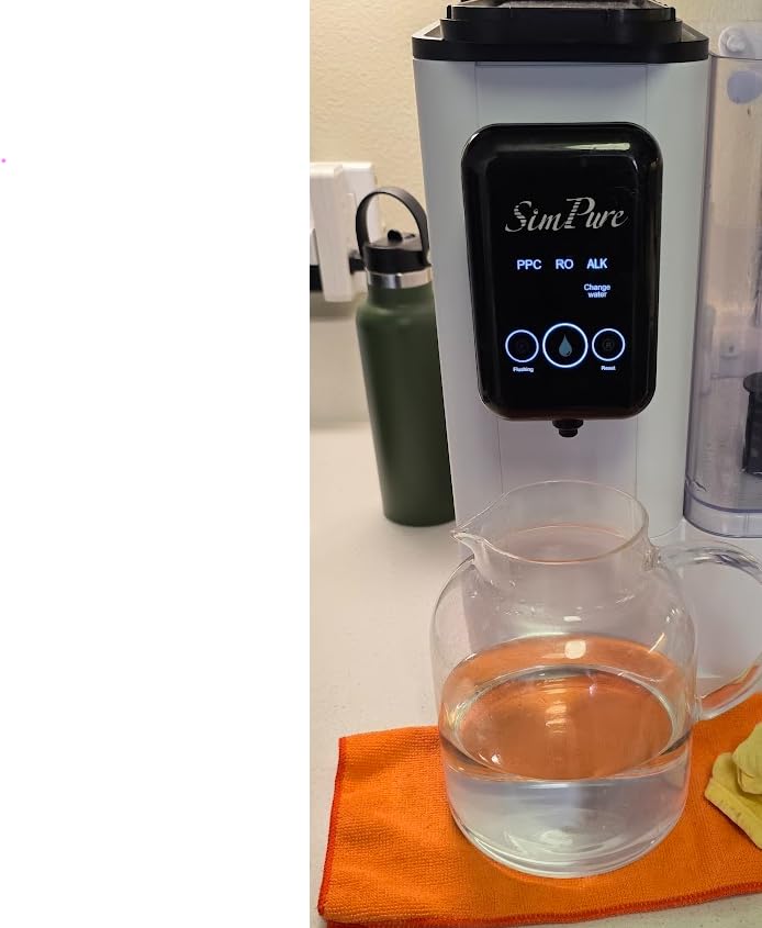 SimPure Y9A UV Countertop Reverse Osmosis Water Filter, Alkaline Remineralization 300 GPD 6 Stage Purification, RO Water Filtration System, Super Fast Filtering Portable Water Purifier customer photo 1