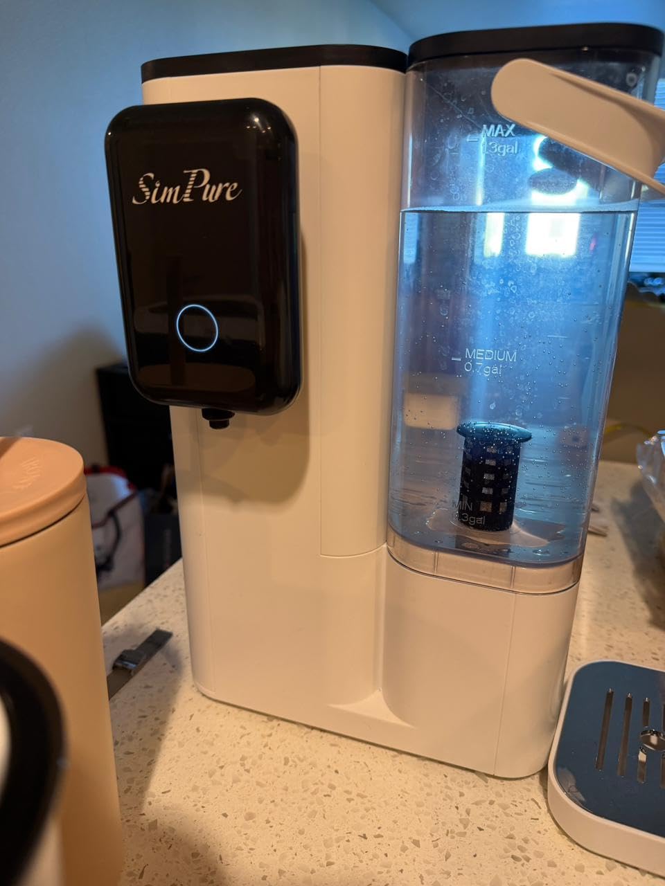 SimPure Y9A UV Countertop Reverse Osmosis Water Filter, Alkaline Remineralization 300 GPD 6 Stage Purification, RO Water Filtration System, Super Fast Filtering Portable Water Purifier customer photo 2