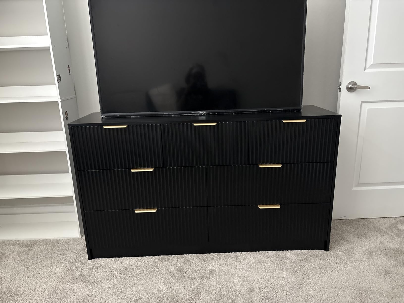 7 Drawer Dresser and Nightstand Sets for Bedroom, 3 Pcs Bedroom Set, Night Stand Set of 2 & 7 Drawer Dresser with Gold Handles, Wood Chest of Drawers Mid Century Storage Cabinet Set, Natural customer photo 2