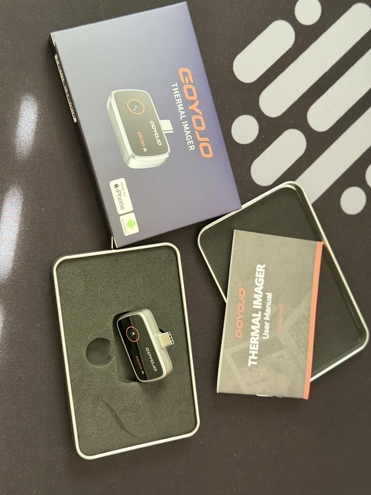 GOYOJO Thermal Imaging Camera for Android/iPhone 15/16/17 iOS Series 192x192 IR Resolution - Water Leak Detection HVAC Electrical Plumbing, Automotive Repair, Home Inspection, DIY-USB-C Infrared Imager customer photo 1