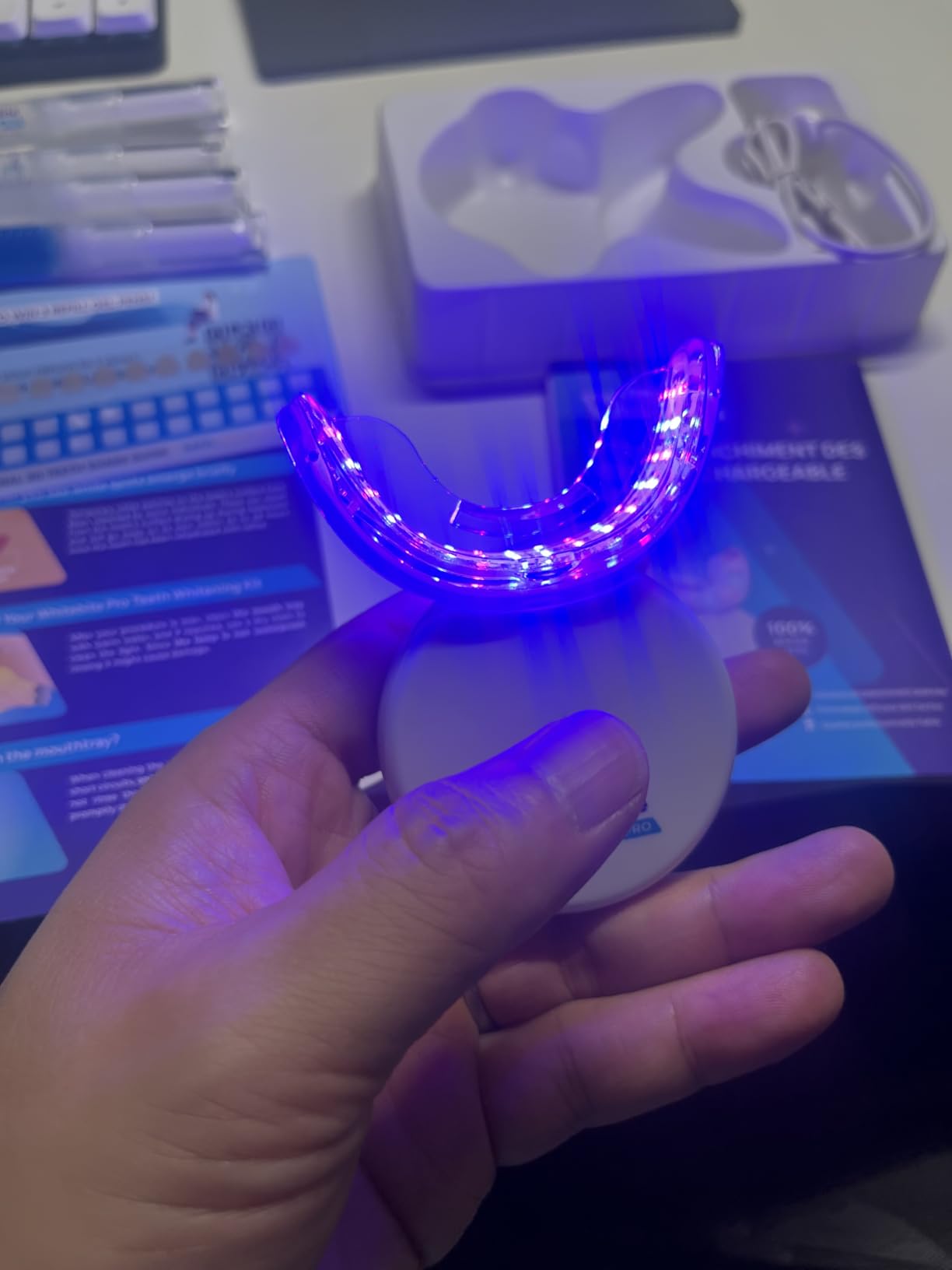 Whitebite Pro Teeth Whitening Kit for Sensitive Teeth - 32X LED Light + 35% Carbamide Peroxide Gel customer photo 2