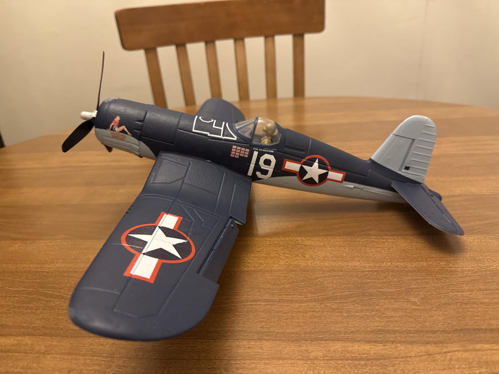 LEAMBE Brushless 4 Channel RC Plane F4U Corsair 500mm Remote Control Airplane Fighter RTF with 6-Axis Gyro, 3 Modes & Aerobatics for Beginners & Adults customer photo 1