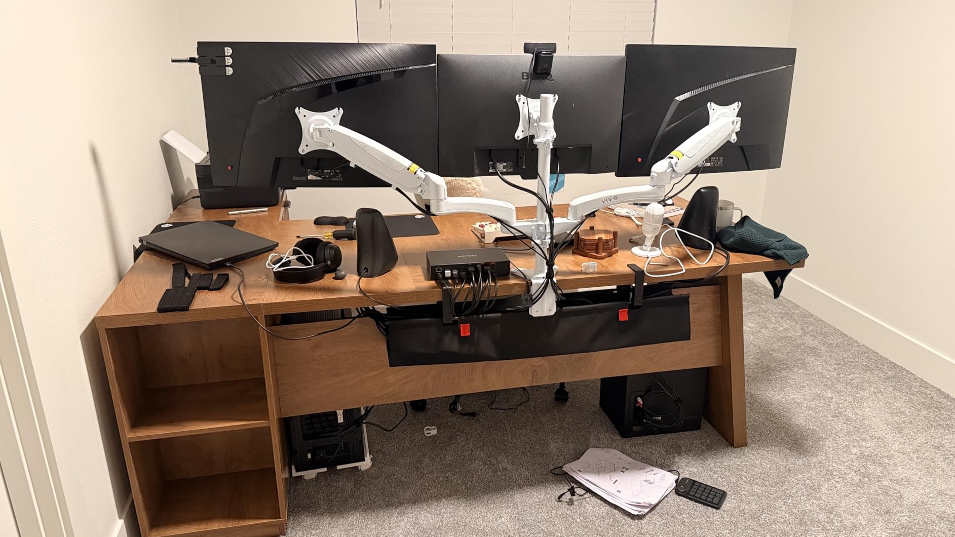 Univivi No Drill Under Desk Cable Management Tray, 48