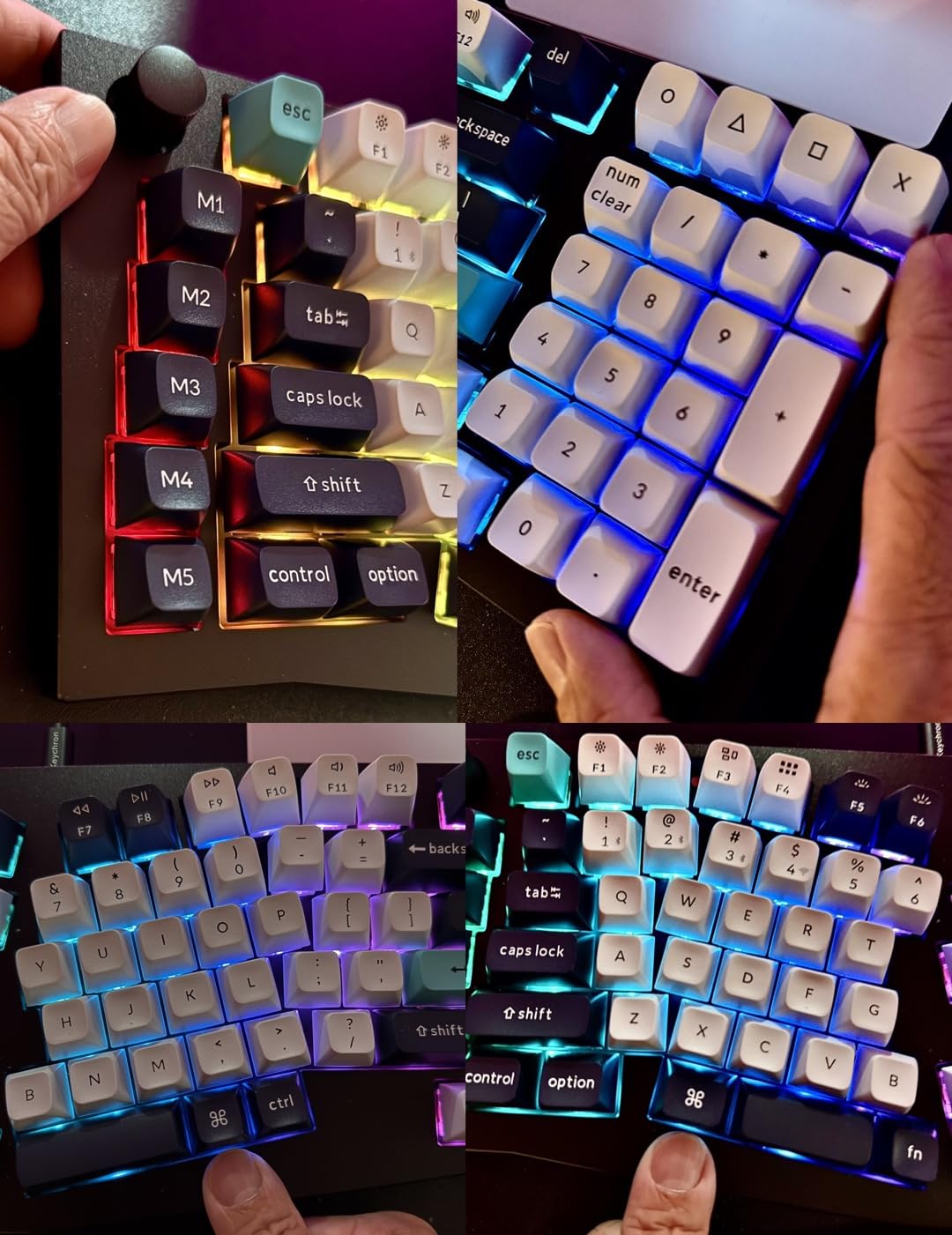Keychron Q13 Max Alice Layout QMK Wireless Custom Ergonomic Mechanical Keyboard with 3-Mode BT5.2/2.4GHz/USB-C, Hot Swappable PBT Keycaps, RGB Backlight, Red Switch & Knob for MacOS & Windows, Q13M-M1 customer photo 2