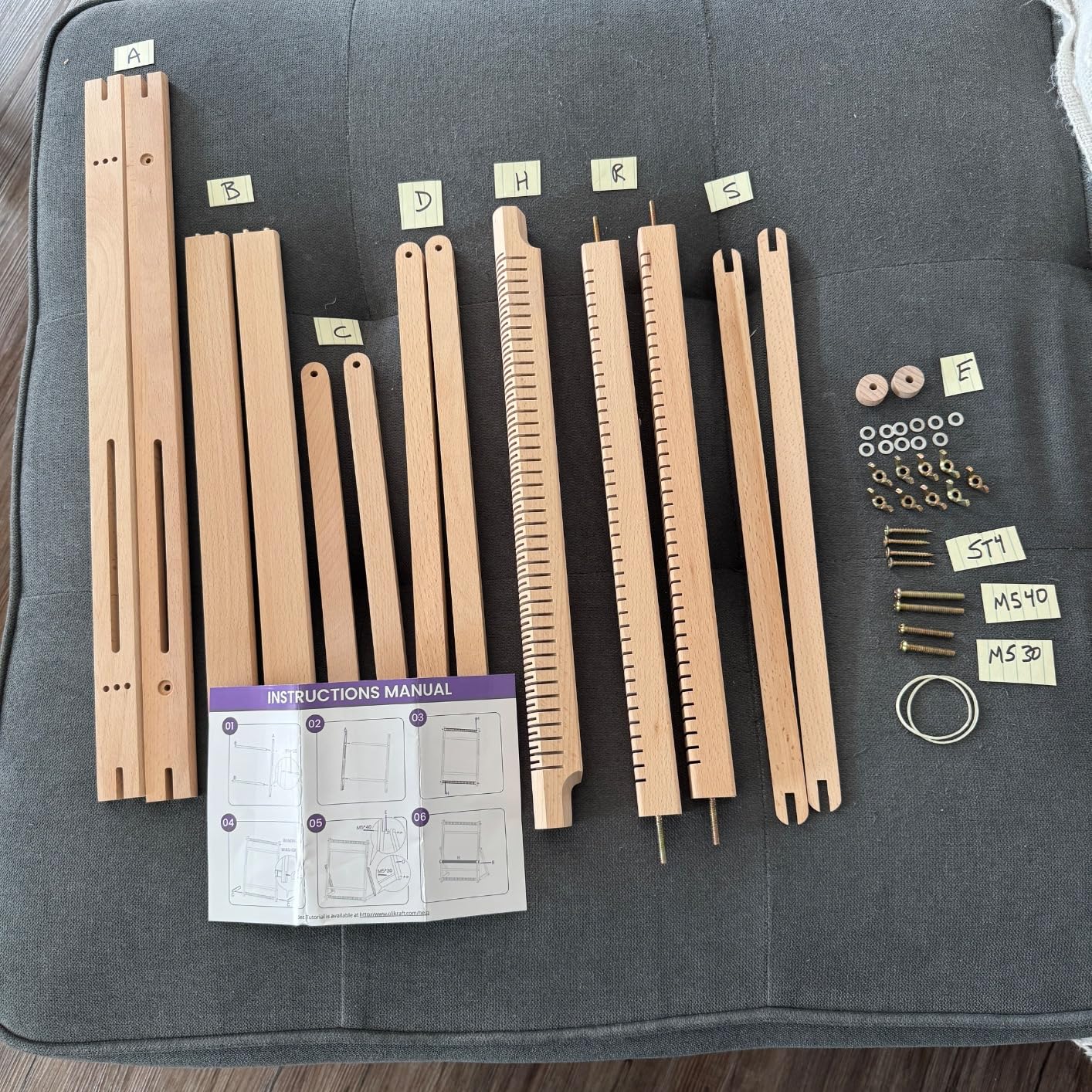 Olikraft Wooden Weaving Loom with Adjustable Stand - Weaving Looms for Adults. Loom Kit. Small Heddle. Telar. (Small) customer photo 2