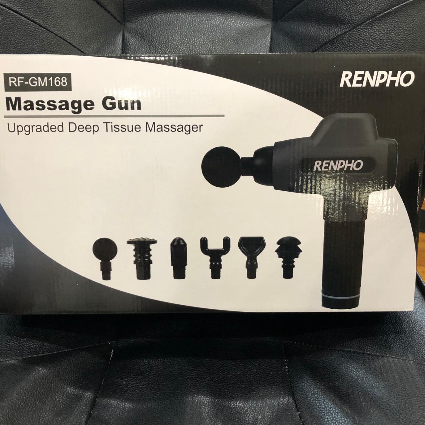 RENPHO Active+ Percussion Massage Gun, Mothers Day Gifts, 5 Adjustable Speeds for Back, Neck, Muscle Recovery - App Controlled Guided Courses, with Carry Case for Professional Athlete, Gym and Travel customer photo 1