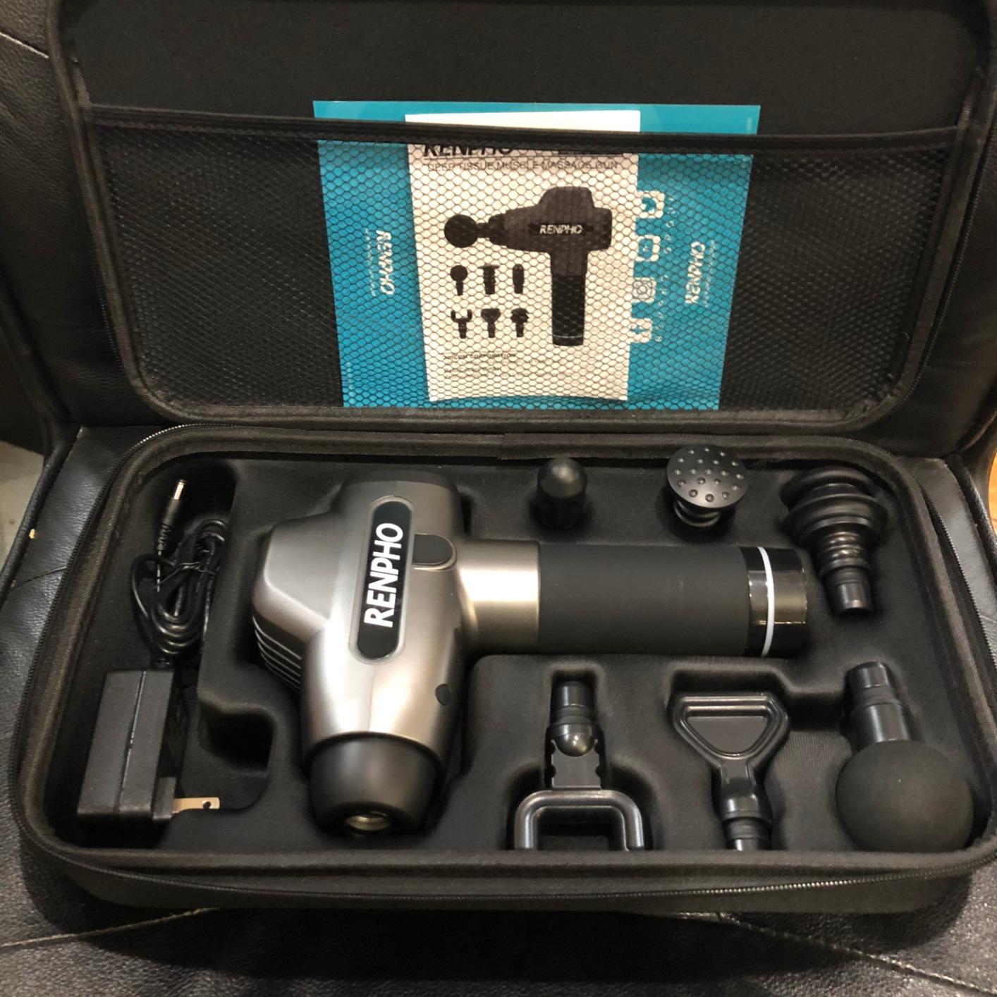 RENPHO Active+ Percussion Massage Gun, Mothers Day Gifts, 5 Adjustable Speeds for Back, Neck, Muscle Recovery - App Controlled Guided Courses, with Carry Case for Professional Athlete, Gym and Travel customer photo 2