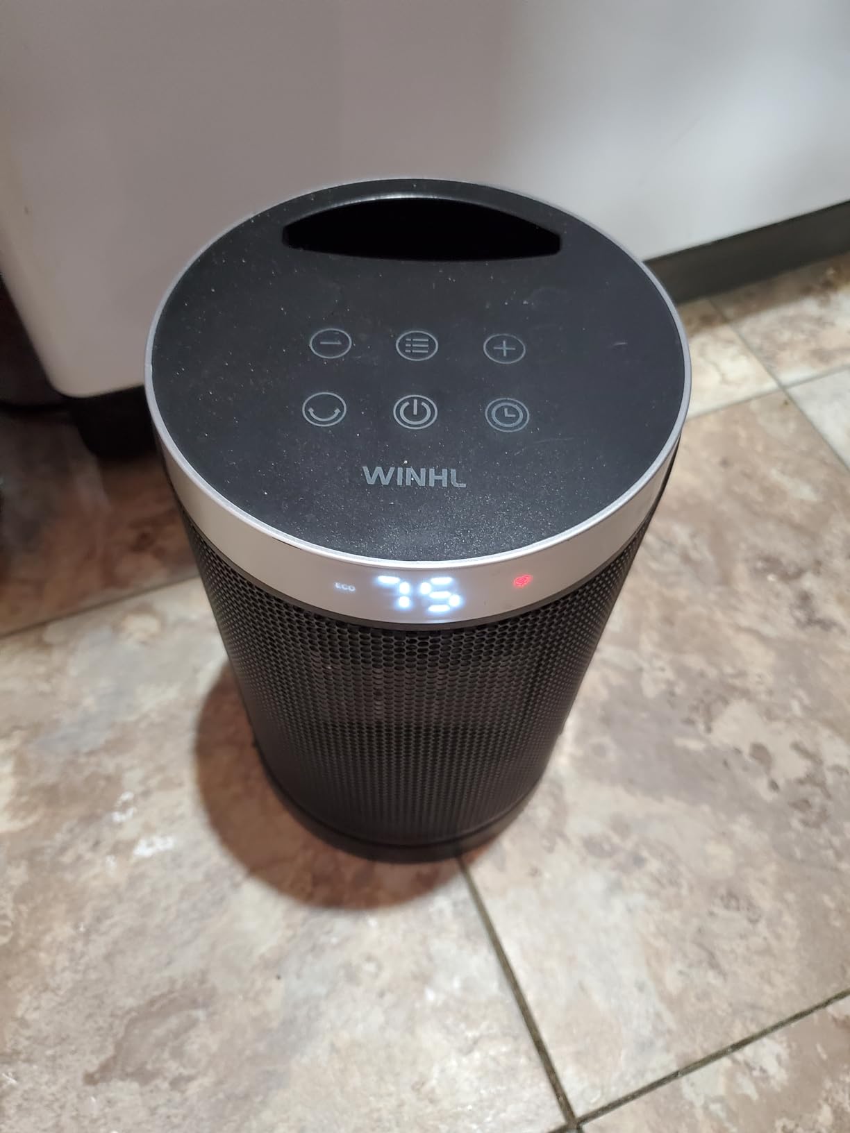 Space Heater, WINHL Small Portable Electric Heaters with Thermostat and Remote, 70° Oscillation, 12H Timer, 5 Modes, 1500W PTC Ceramic customer photo 1