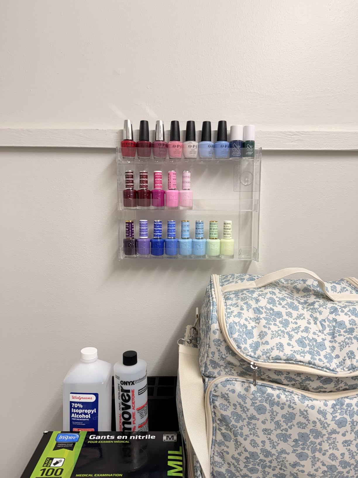 3 Tier Display Rack, Clear Paint Rack Wall-Mount (No Drill), Acrylic Craft Paint Storage Organizer customer photo 1