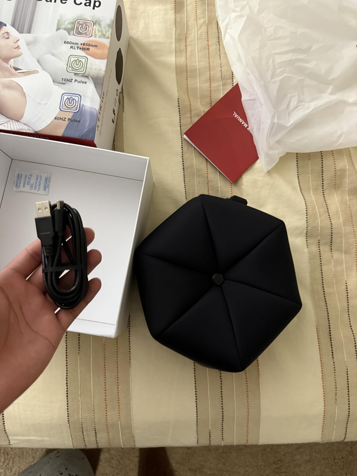 Laser Cap, FDA Cleared Laser Hair Growth Cap, Red Light Therapy promote hair growth in women and men customer photo 1