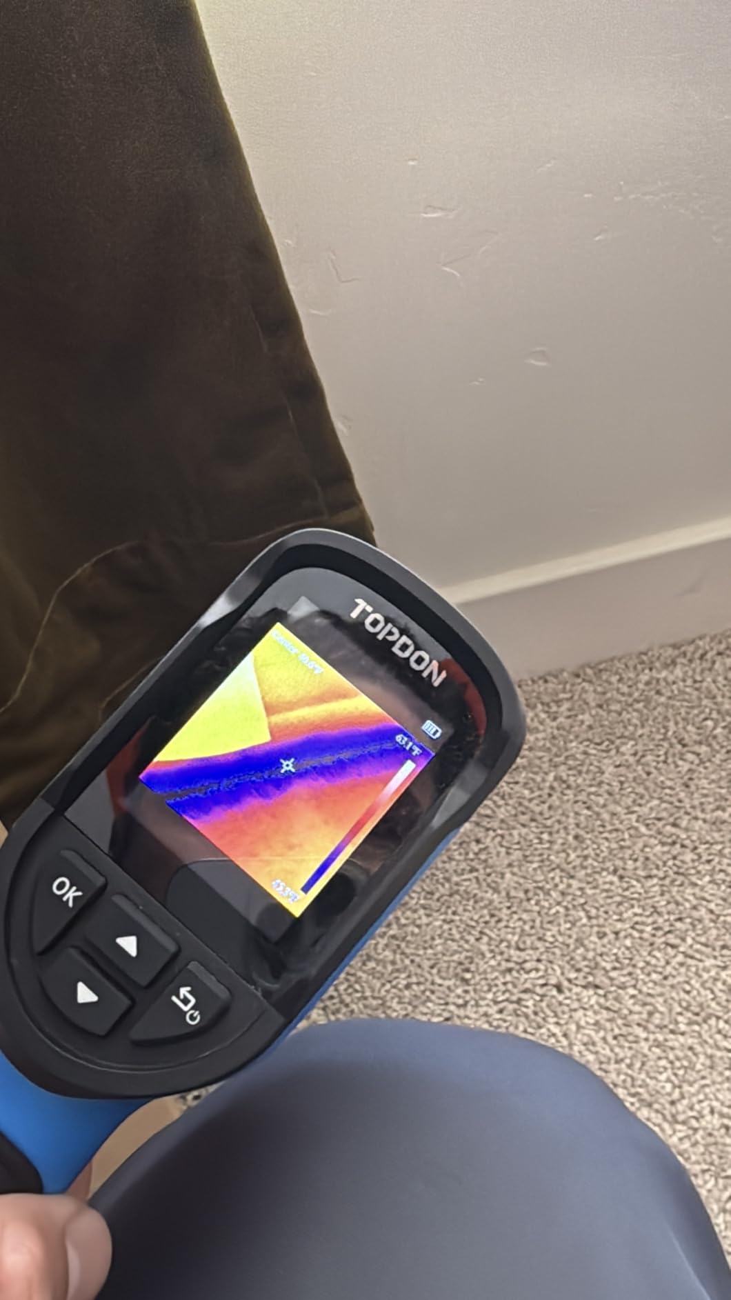 TOPDON TC004 Mini Thermal Imaging Camera, 240 x 240 TISR Resolution, 15-Hour Battery Life, 128 x 128 IR Resolution, 25Hz Handheld Infrared Camera with High/Low Temp Alerts, Auto Shutdown - Blue customer photo 1