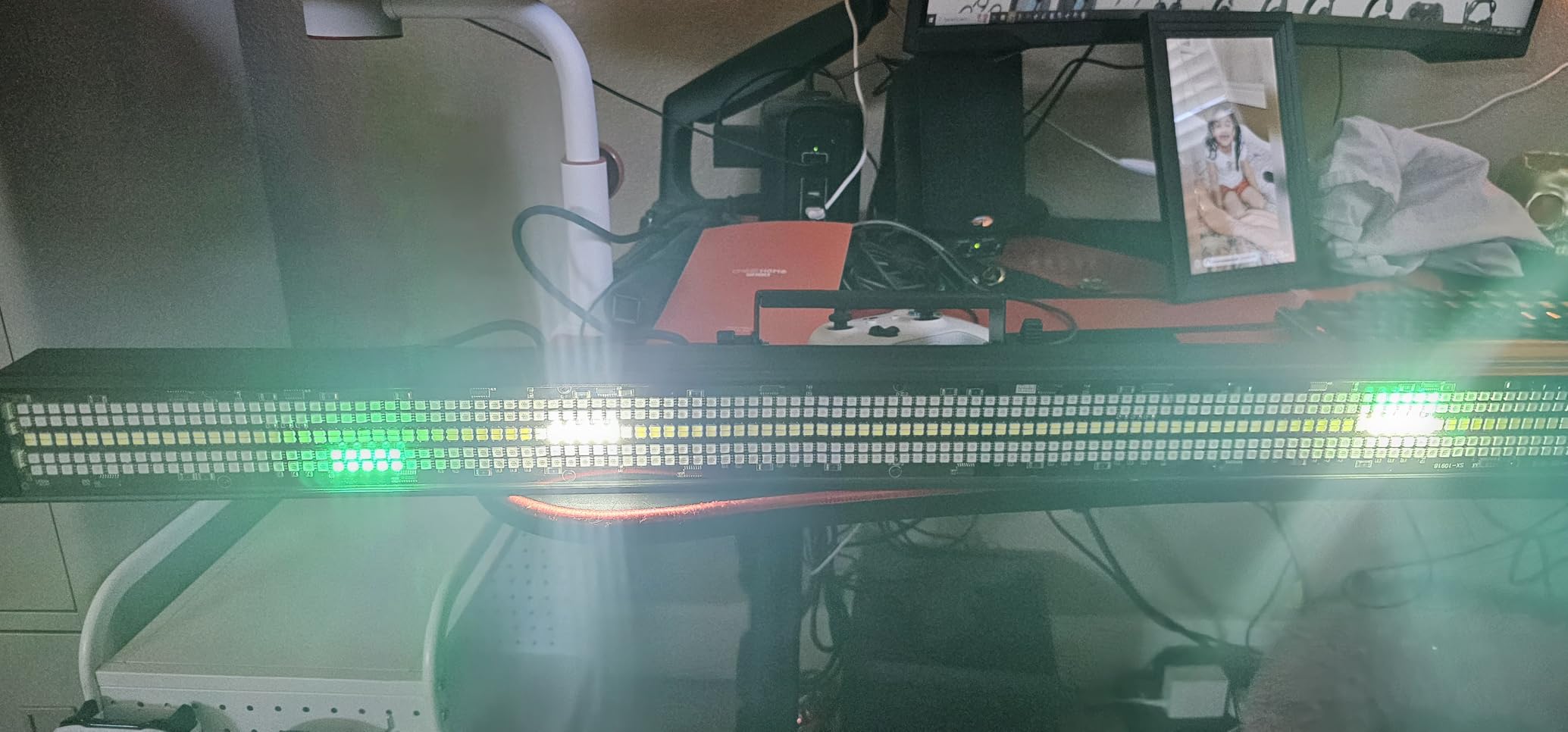 LED Stage Wash Light Bar: 120W Dual-Row RGBA Beam - DMX Sections Control - Sound Activated Strobe Effects DJ Lights Bar - Idea for Event Organizer Party Club Band Concert customer photo 2