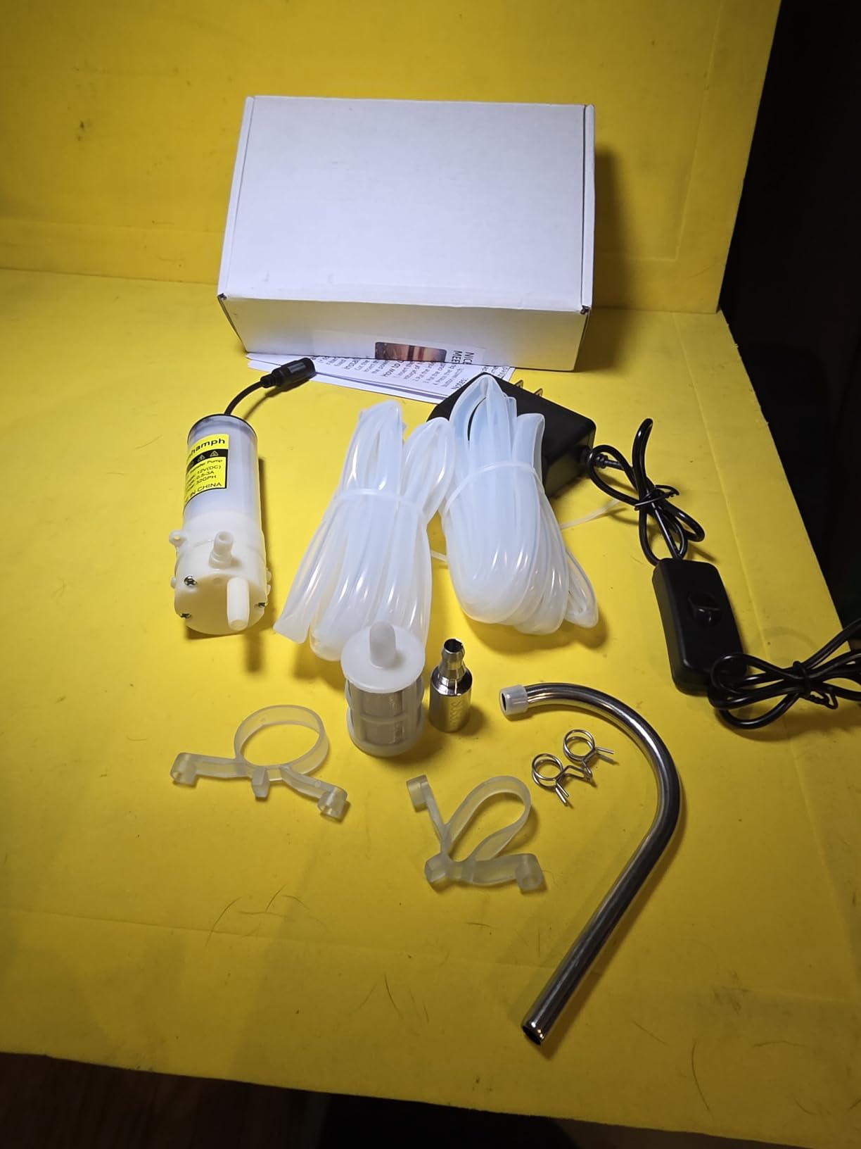 Food Grade Electric Water Transfer Pump 100-240V With Speed Adjustable for Ice Maker,Coffee Machine and Water Cooling,Auto Siphon Self Priming Pump for Bottling Home brew Wine,Beer and Kombucha,2L/Min customer photo 2