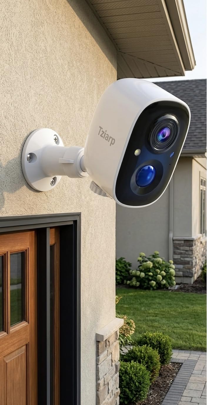 Security Cameras Wireless Outdoor,2K Indoor WiFi Wireless Cameras,Outside Battery Powered Camera for Home Security,AI Motion Detection,Color Night Vision,Spotlight,Siren Alarm,SD/Cloud Storage,2 Pack customer photo 1
