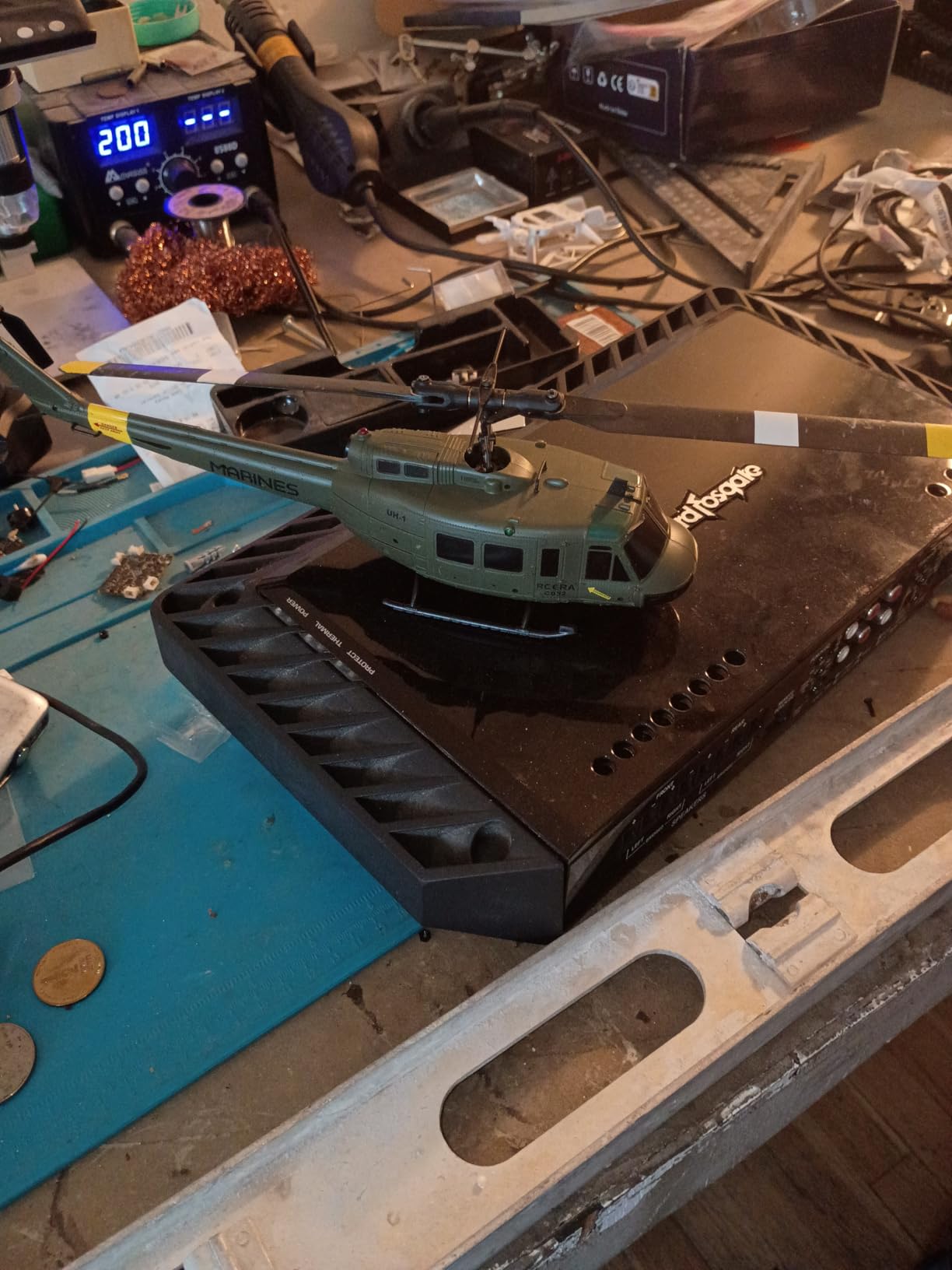 315MM UH-1 Remote Control Helicopter Aircraft for Adults Expert 6CH C032 RC Heli Maintain Altitude Brushless Motor/Optical Flow Positioning/Fly Upside Down 3D Rolling (RTF 2Battery) customer photo 1