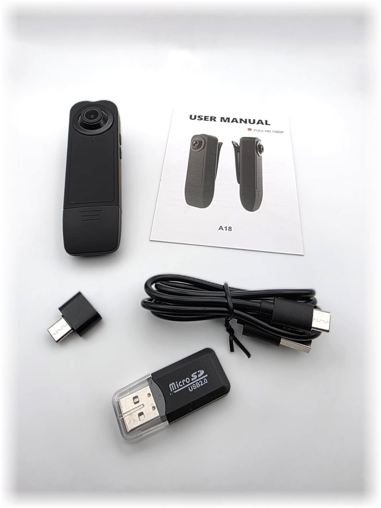 Mini Body Camera with Audio & Video Recording - Small POV Cam 1080P with 64G Card - Wearable Personal Portable Cameras Recorder DV - Night Version Camcorder for Security Work Records Guard Traveling customer photo 1