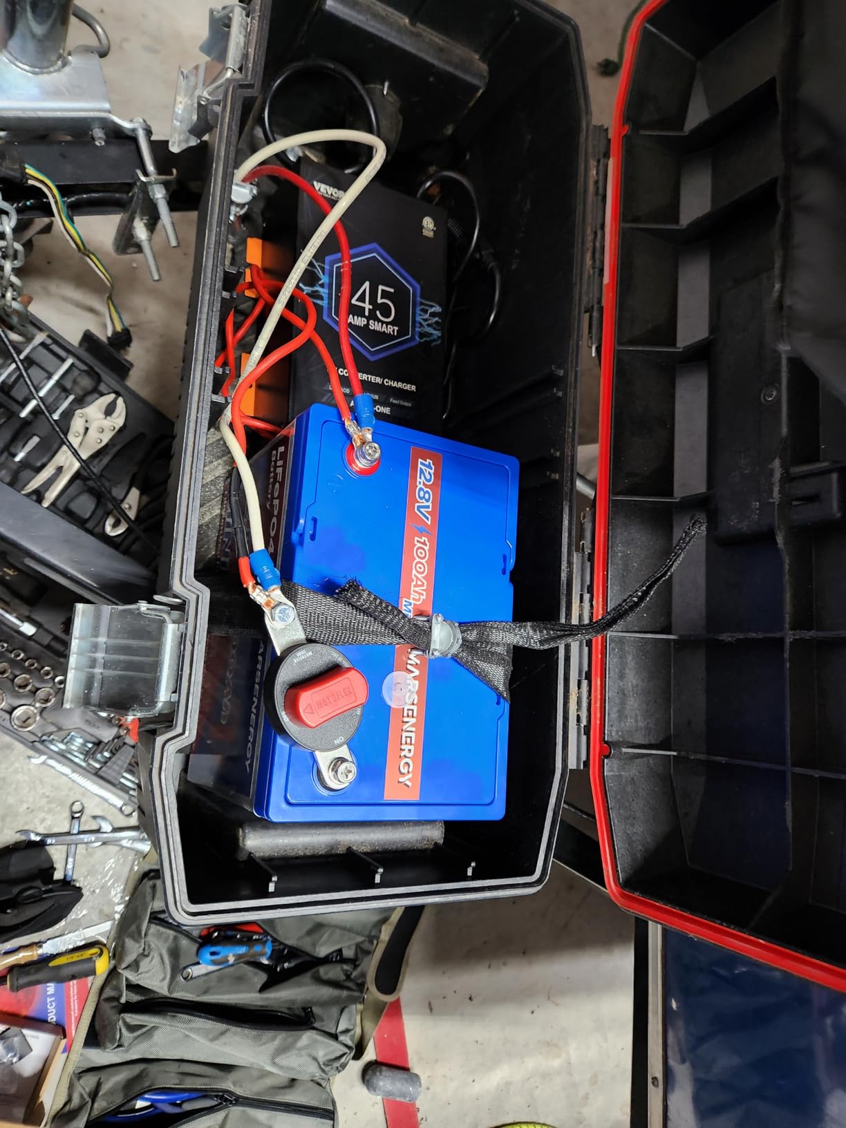 12V 100Ah Lifepo4 Battery, Bci Group 24 Size, Built-In 100A Smart BMS, 4500+ Deep Cycle Grade A Lithium Cells For RV Travel, Trolling Motor, Marine, Boat, Solar Panel, Off Grid, Camping (1PC) customer photo 2