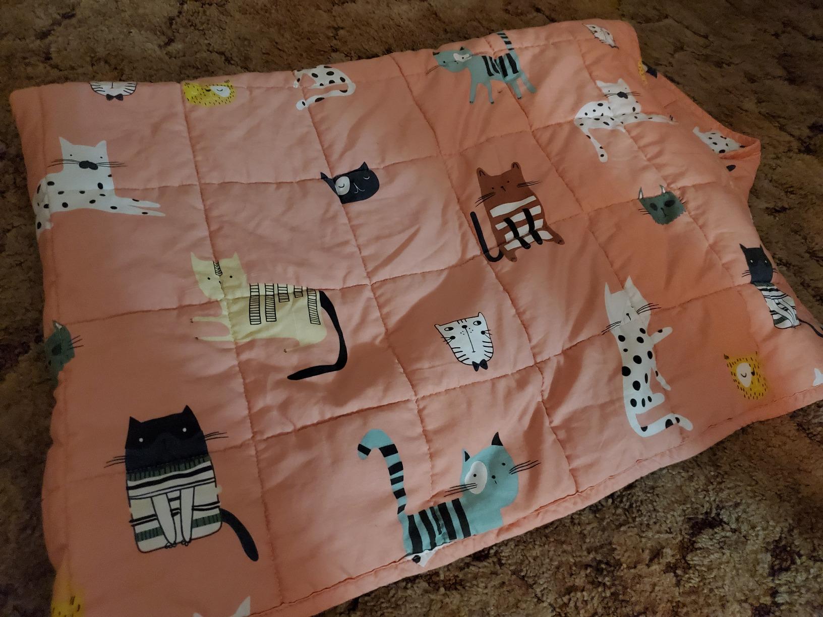 Sivio Weighted Blanket for Adults 100% Cotton, 60x80 Queen Size 20 lbs, Cooling Summer Heavy Blanket for Sleeping, Breathable Soft Blankets with Premium Glass Beads, Machine Washable, Dark Grey customer photo 1