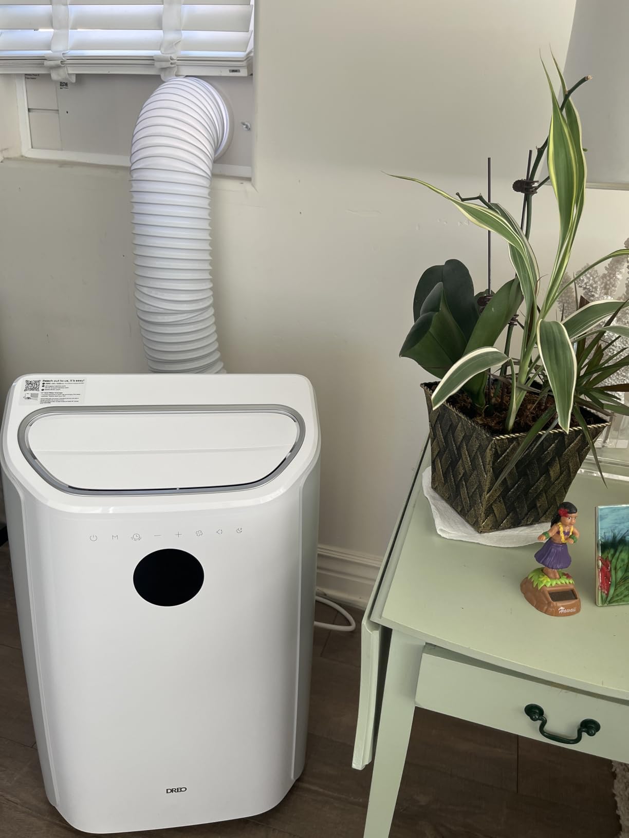 DREO Portable Air Conditioners, 12000 BTU ASHRAE (8000 BTU DOE) Smart AC Unit for Room with Drainage-free Cooling, APP/Voice/Remote, Fan & Dehumidifier, Quiet Standing AC for Bedroom, AC515S, White customer photo 1