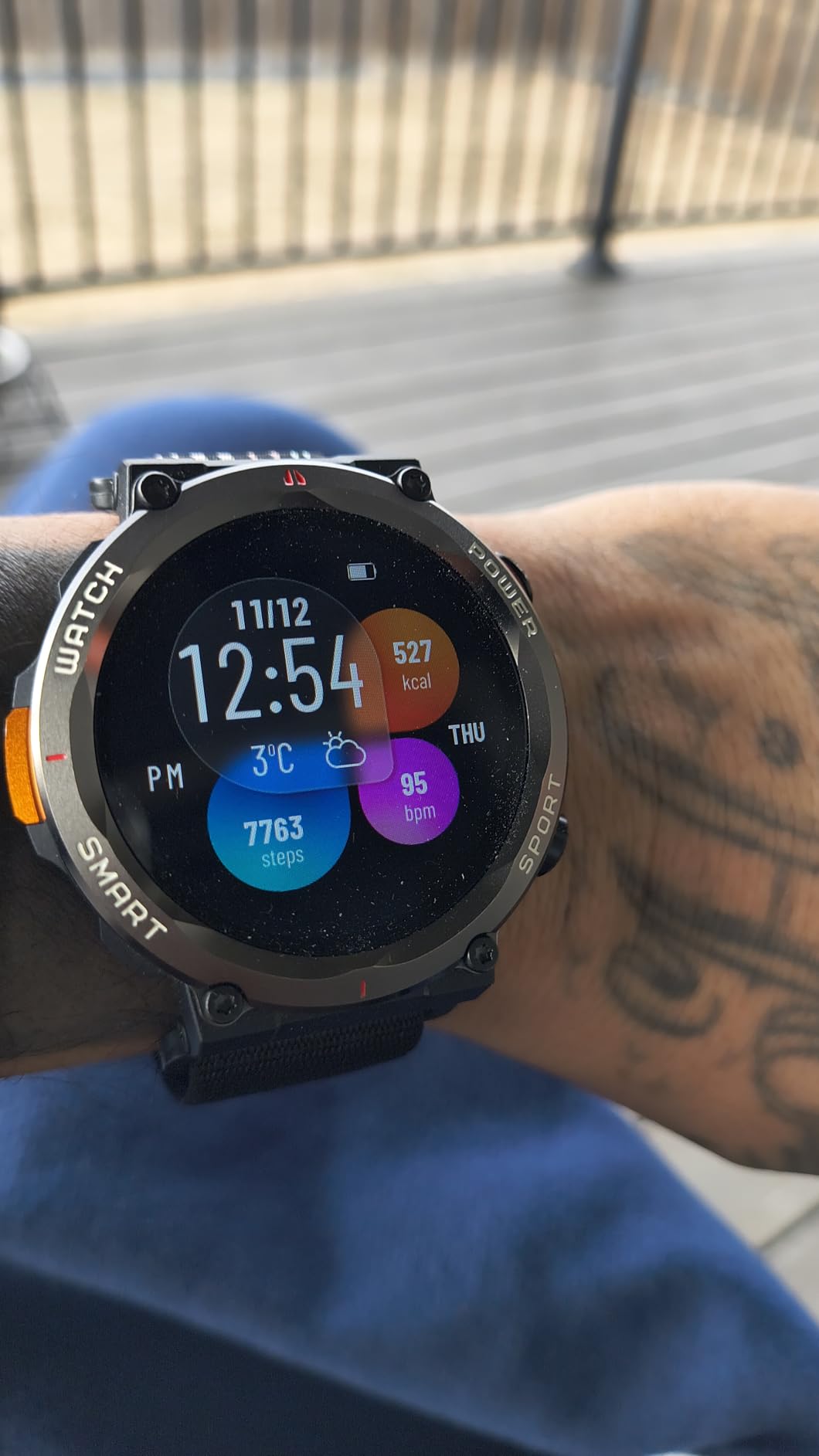 Military Smart Watch for Men(Answer/Make Calls),Outdoor Smartwatch with 100 Days Battery/Flashlight/Compass/Heart Rate/SpO2/Sleep Monitor/2 Straps, Rugged Fitness Watch for iPhone/Android Phones customer photo 2