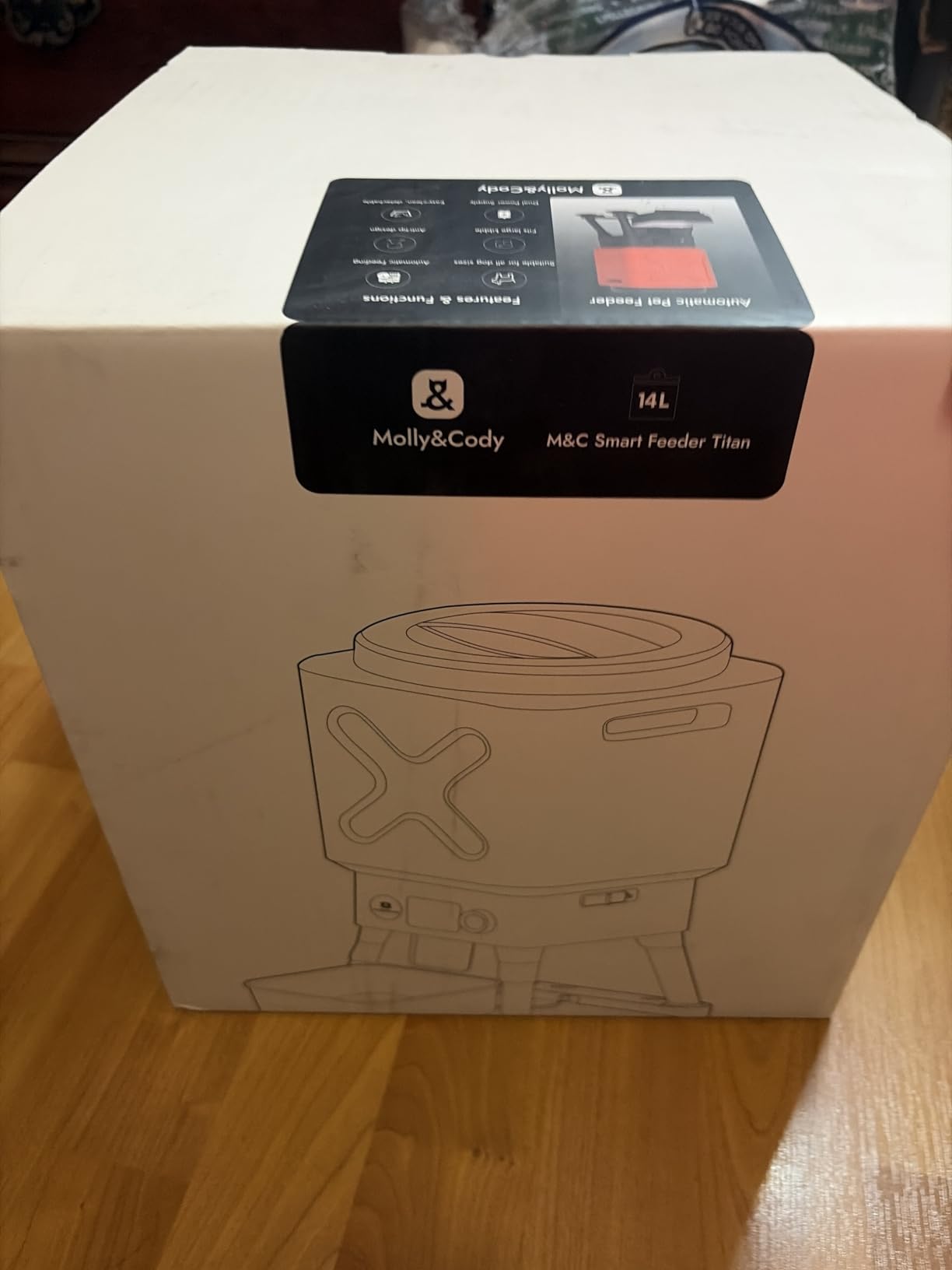 14L Automatic Dog Feeder for Large Breed - Extra Large Capacity, Anti-Blockage, Timed Auto Dog Food Dispenser, Dual Power Supply, Stainless Steel Bowl customer photo 2