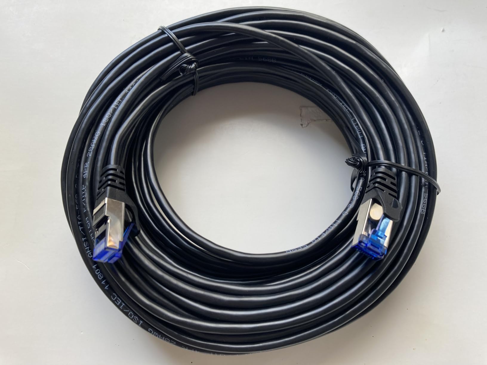 Cat6A Ethernet Cable Shielded 10Gbps 50 ft, Slim Shielded (F/UTP) Ethernet Cable Cat 6, Flexible 28AWG Bare Copper Cat6 Cable, Space-Saving Cat 6a Network Cable for Server, Data Center, Black customer photo 2