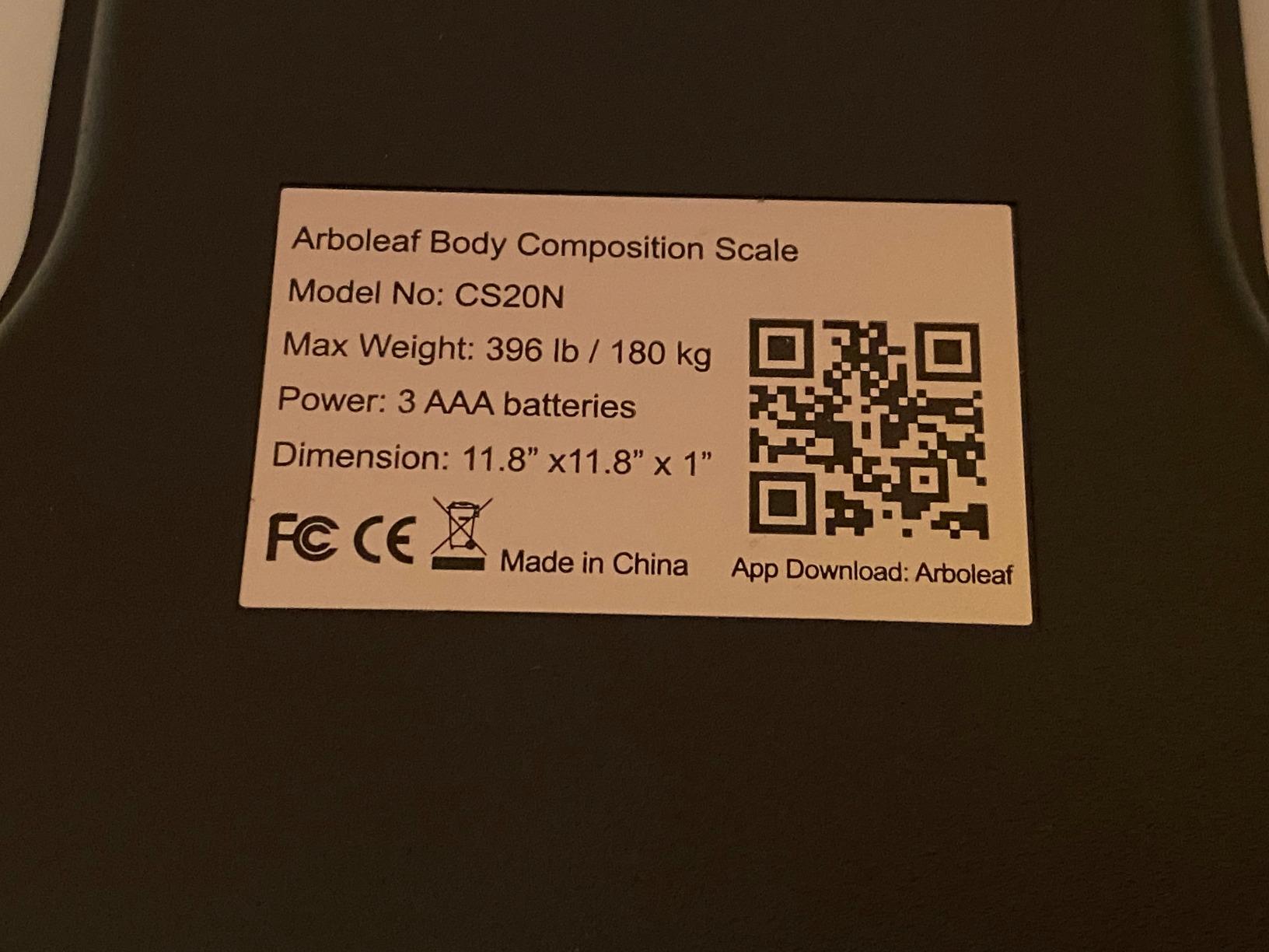 Arboleaf Smart Scale with BMI, Body Fat, Muscle Mass, Digital Bathroom Scale for Body Weight, 14 Body Composition Metrics, Large LED Display, Accurate Weighing Machine, App Sync, 400lbs, 10.2