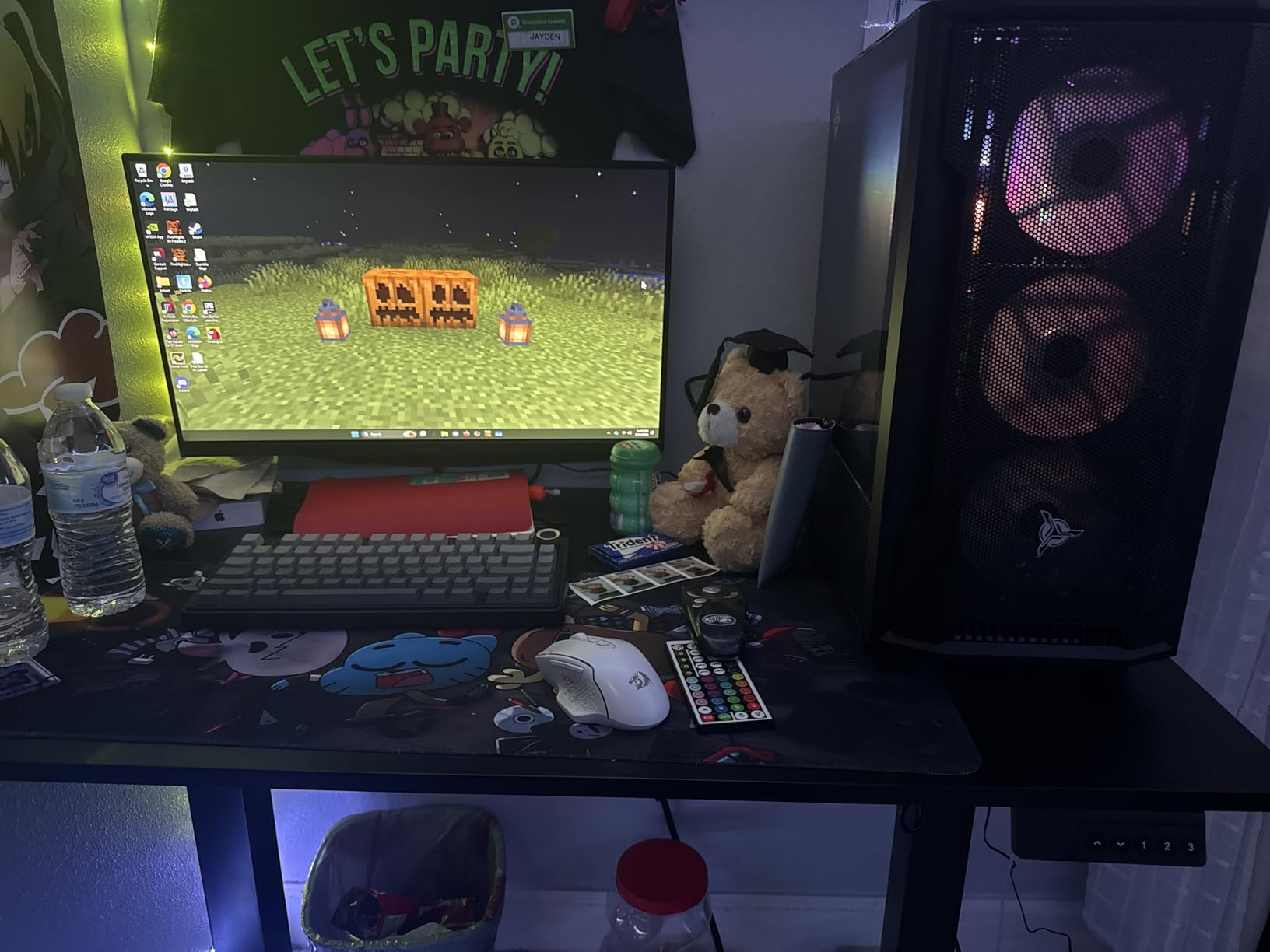 Seang Electric Standing Desk Adjustable Height, 40 x 24 Inch Sit Stand Desk with T-Shaped Frame, 3 Memory Presets & Cable Management for Home Office Computer Workstation, Black Frame/Black Top customer photo 1