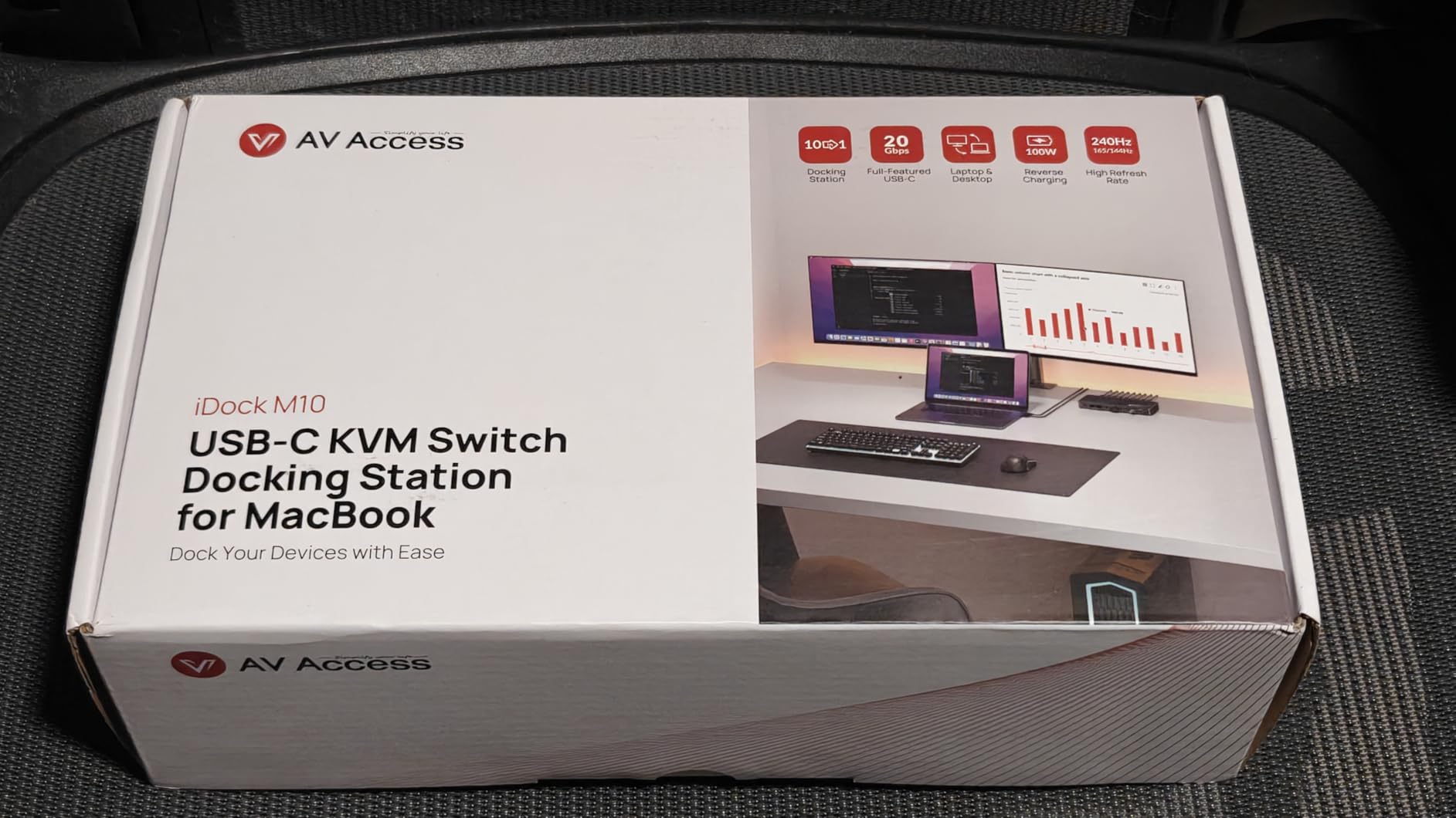 AV Access KVM Switch Docking Station for MacBook, USB-C KVM Switch 2 Monitors 2 Computers, 4K Dual HDMI Displays, 1 Laptop & 1 Desktop Switching, Plug & Play, Ethernet, 100W Power Delivery, EDID Emulation customer photo 2