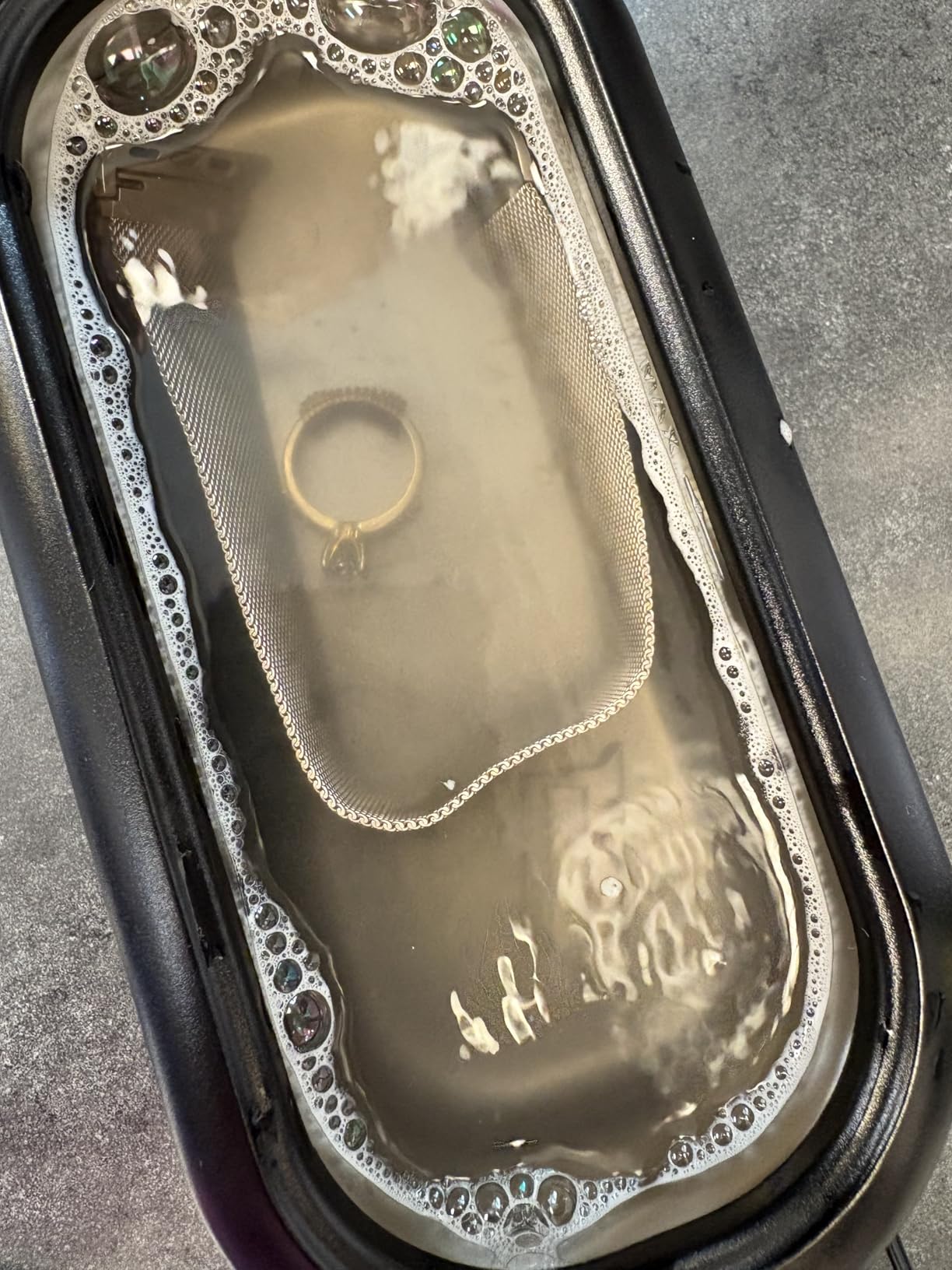 Ultrasonic Jewelry Cleaner, 48KHz Jewelry Ultrasonic Cleaner Machine for All Jewelry, Glasses, Rings, Retainers, Watch Strap, Dentures, 304 Stainless Steel 12oz Cleaning Pod - Black customer photo 2