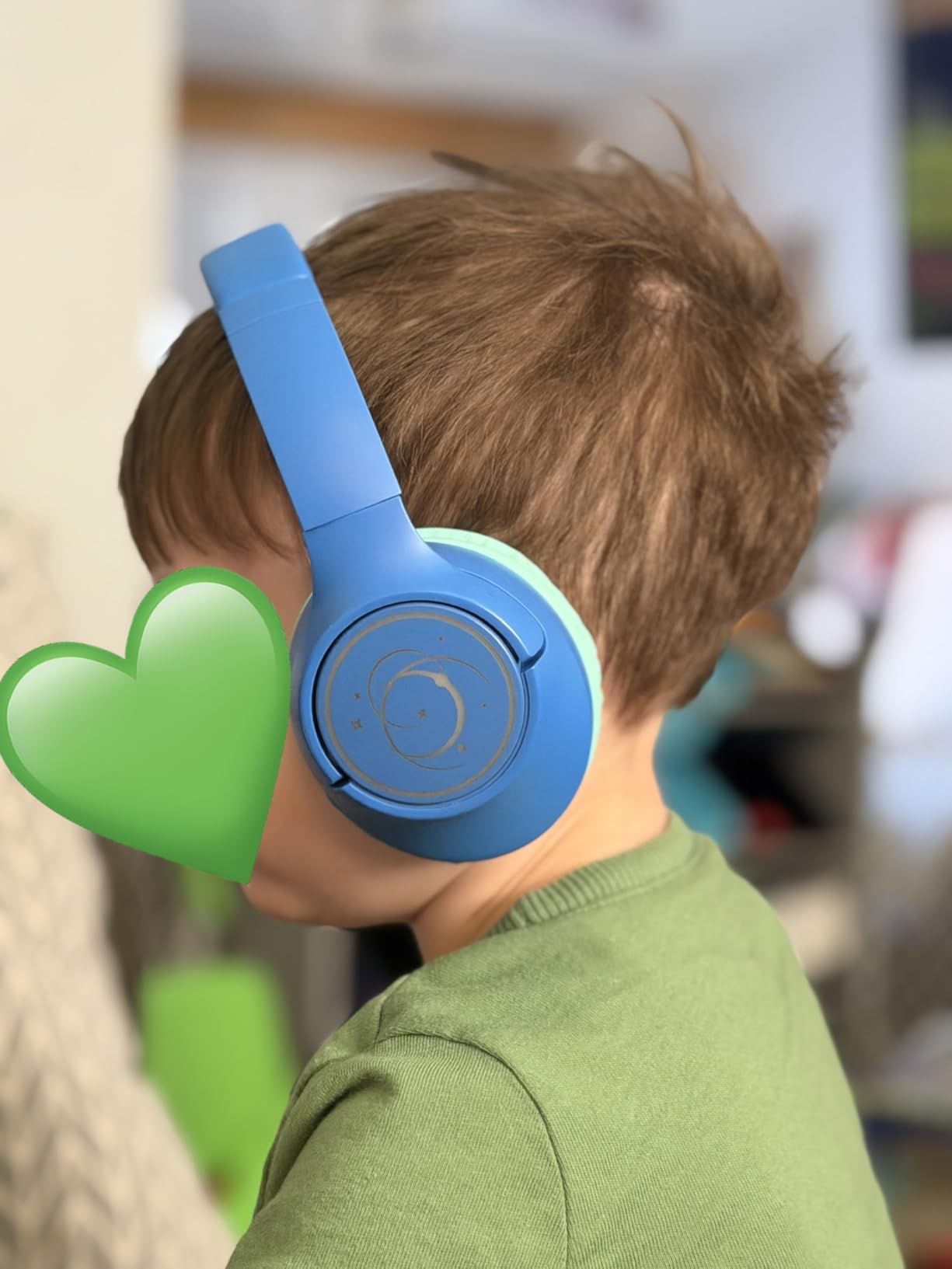 Kids Bluetooth Headphones, 85H Playtime Wireless Headphones for Kids, Colorful LED Lights, 85/94dB Safe Volume Limit, Bluetooth 5.4 Built-in Mic Toddler Headset for Tablet/Airplane/Travel (Blue) customer photo 1