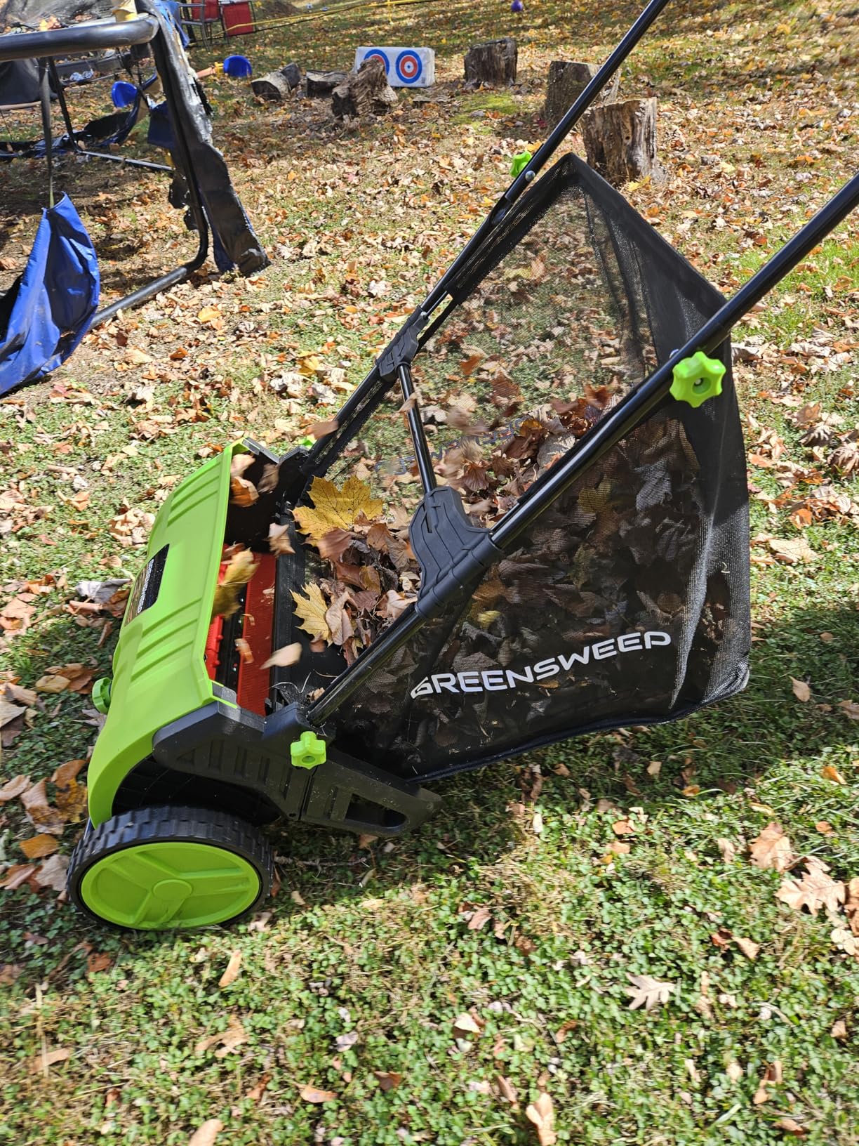 Pickup Pro 2 Leaf & Lawn Sweeper - Push Powered Garden Sweeper with Height Adjustment customer photo 2