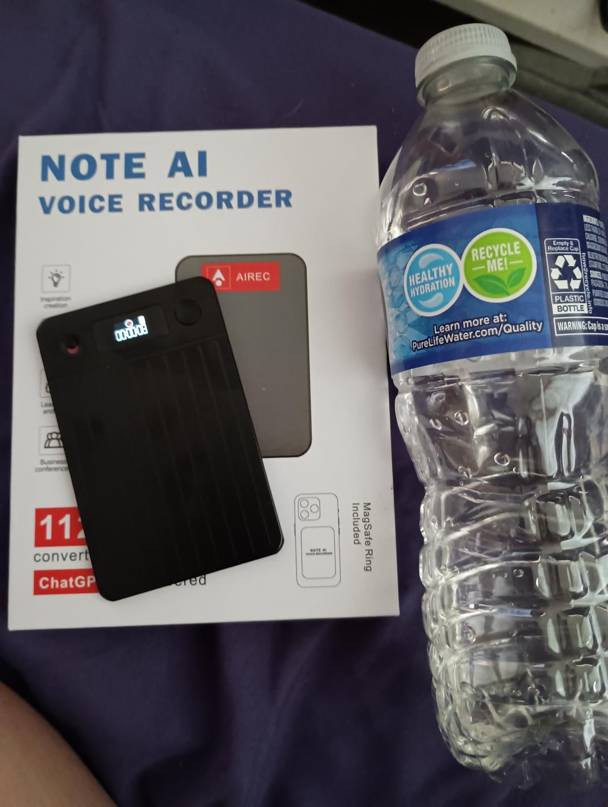 AI Voice Recorder, Smart Audio Recorder, App Control & AI Transcription, 64GB Memory, Supports 112 Languages, Ideal for Meetings, Lectures, Interviews, Calls customer photo 1