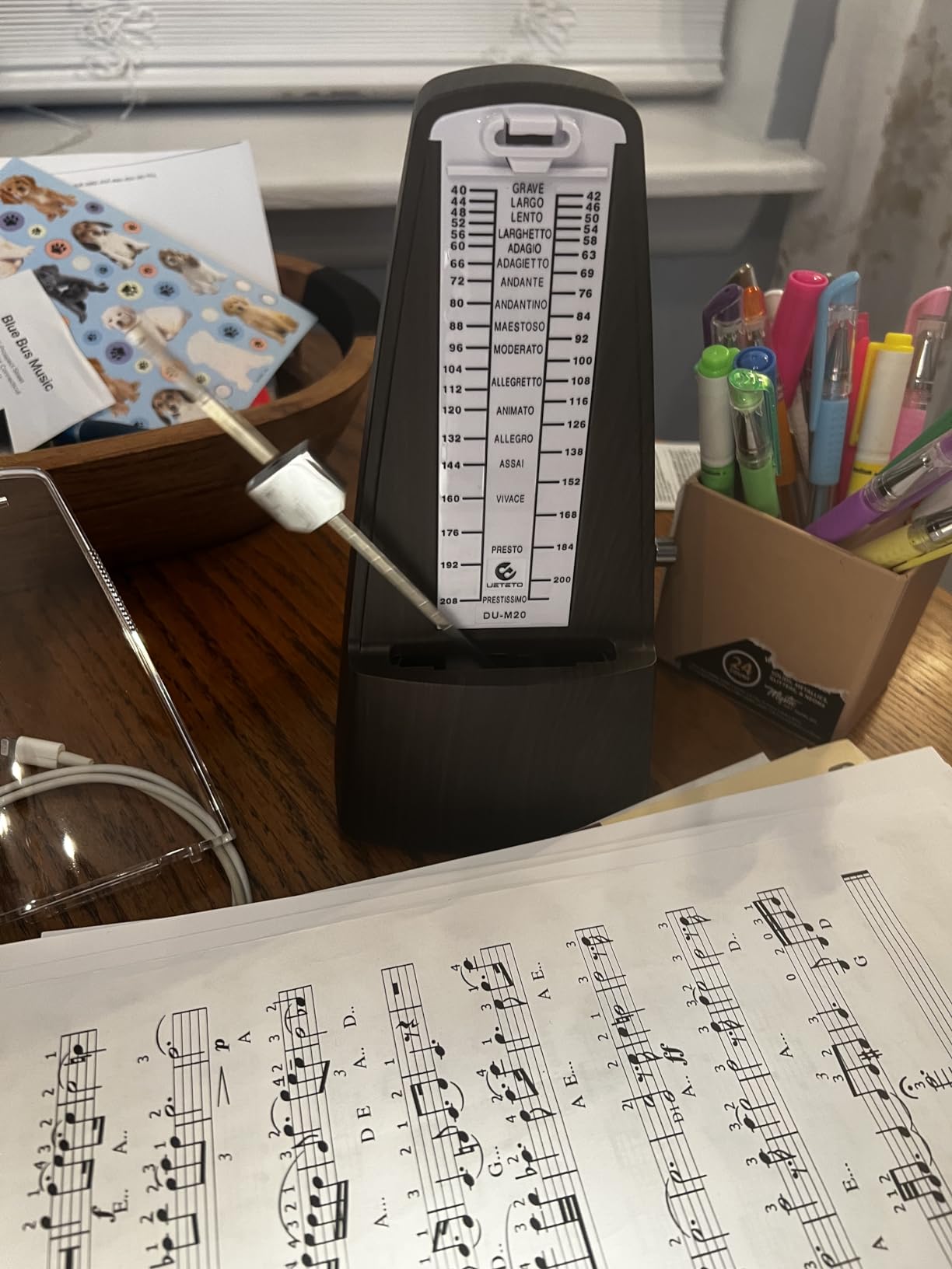 Ueteto Mechanical Metronome - Black/Loud Sound Wind-Up Pendulum for Piano Drum Violin Guitar customer photo 2