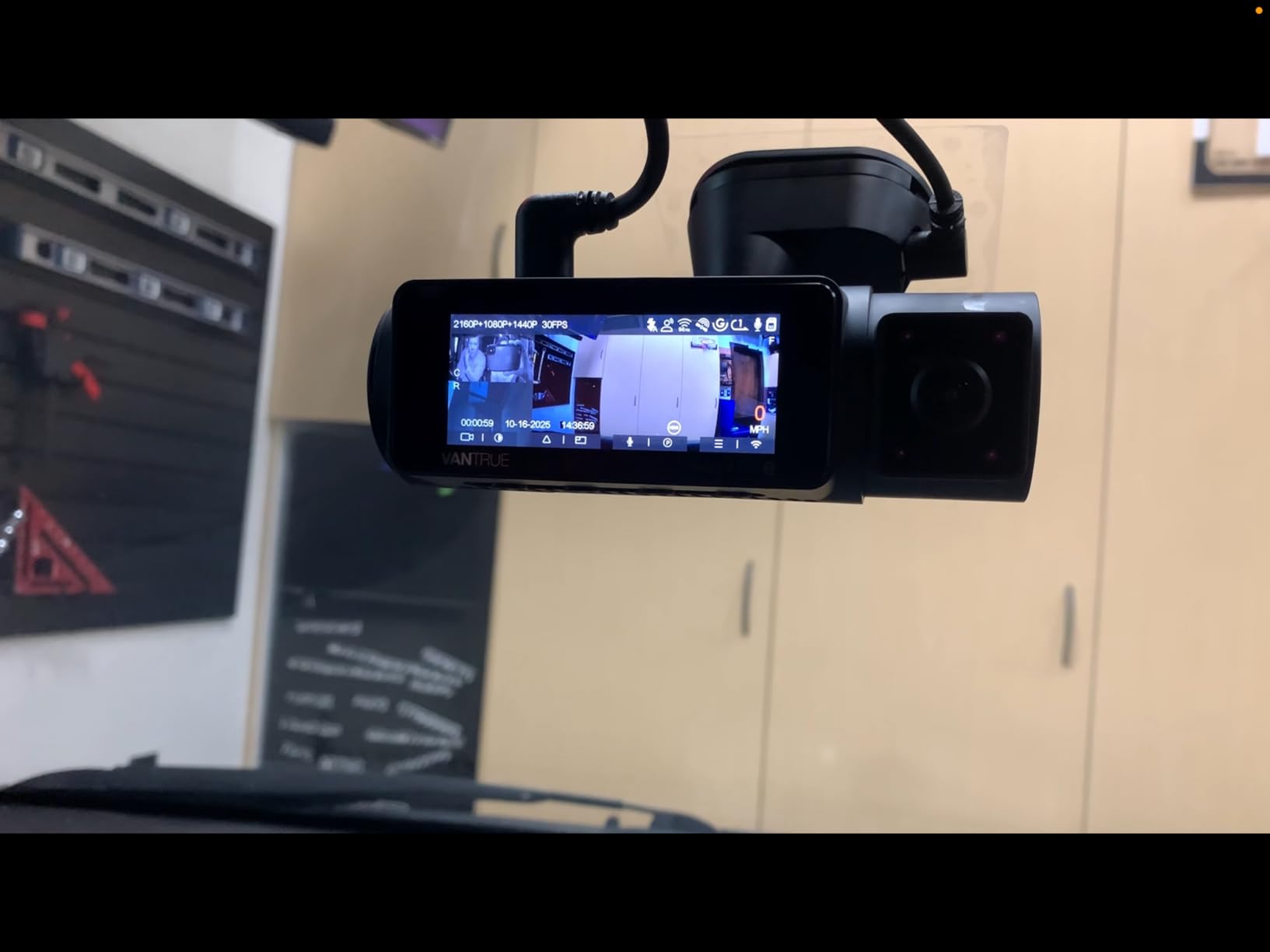 Vantrue N4 Pro S 4K 3 Channel Dash Cam w/Triple STARVIS 2, 4K+1080P+2.5K Front Inside Rear Dash Camera, 4+2.5K Dual Channel, HDR IR Night Vision, Voice Control, Parking Mode, GPS, Wi-Fi, Support 1TB customer photo 1