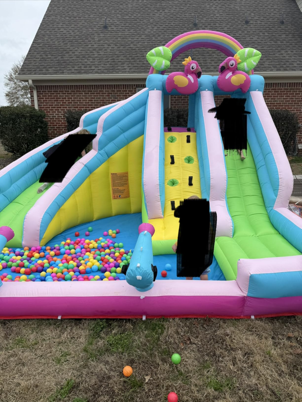 Commercial Inflatable Water Slide for Adults Kids, 100% PVC Inflatable Castle Big Water Slide with 950W Blower, Splash Pool, Large Waterslide Bounce House for Backyard Party, Outdoor Park, 21×9×12ft customer photo 1