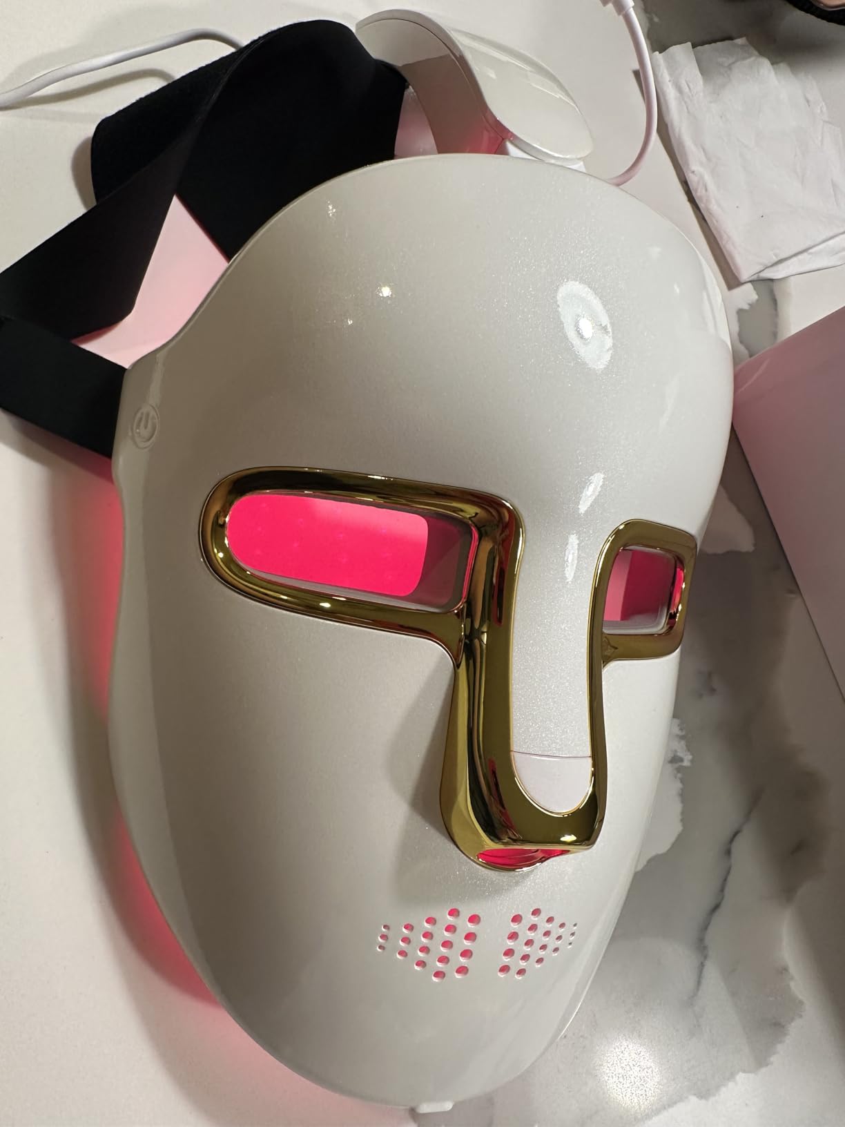 HSA FSA Red Light Therapy for Face Mask - LED Face Mask Light Therapy with Red Blue LED and Infrared Light, Anti-Aging, Blemish Repair Treatment customer photo 1