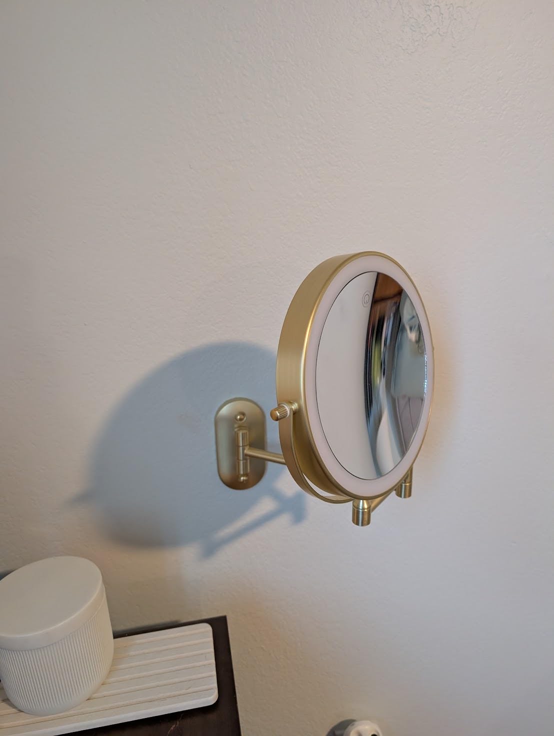Auxmir 1X/30X Wall Mounted Lighted Makeup Mirror, 8