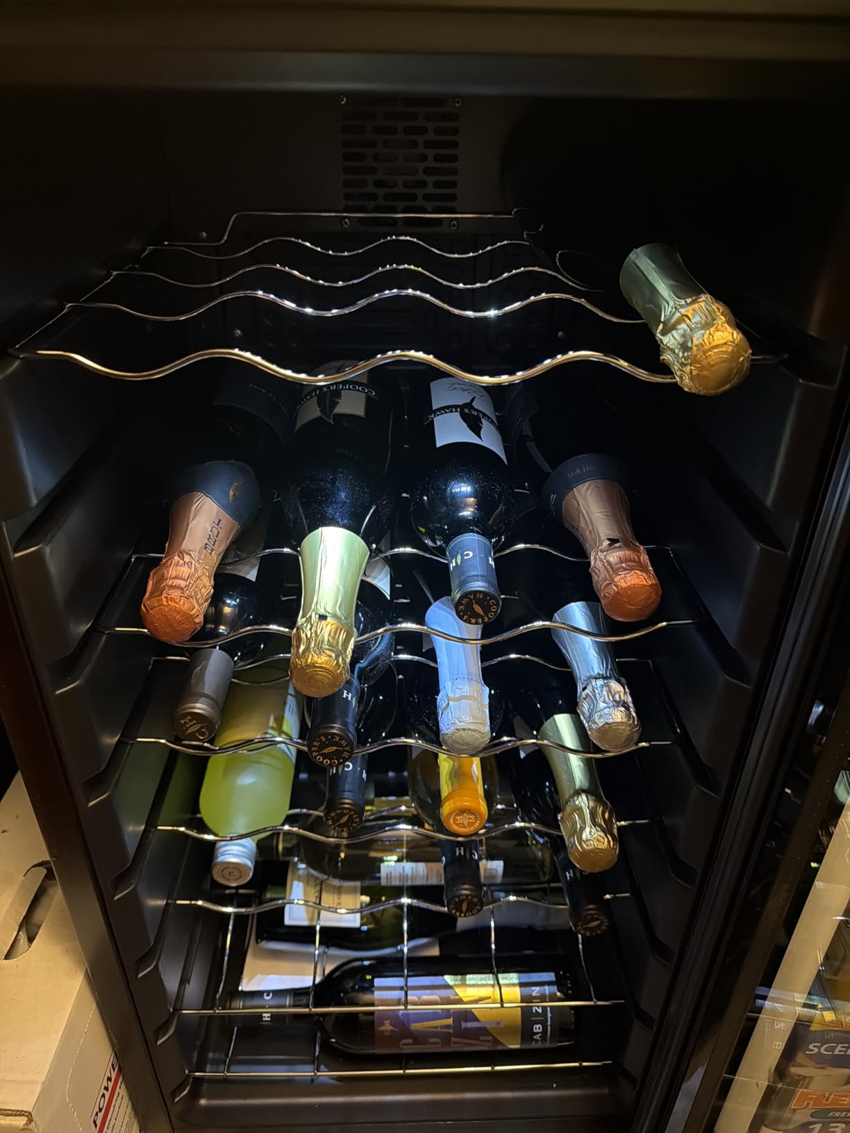 24 Bottle Mini Fridge, Small Freestanding Wine Cooler Refrigerator for Red and White with 40-66F Digital Temperature Control Glass Door customer photo 1