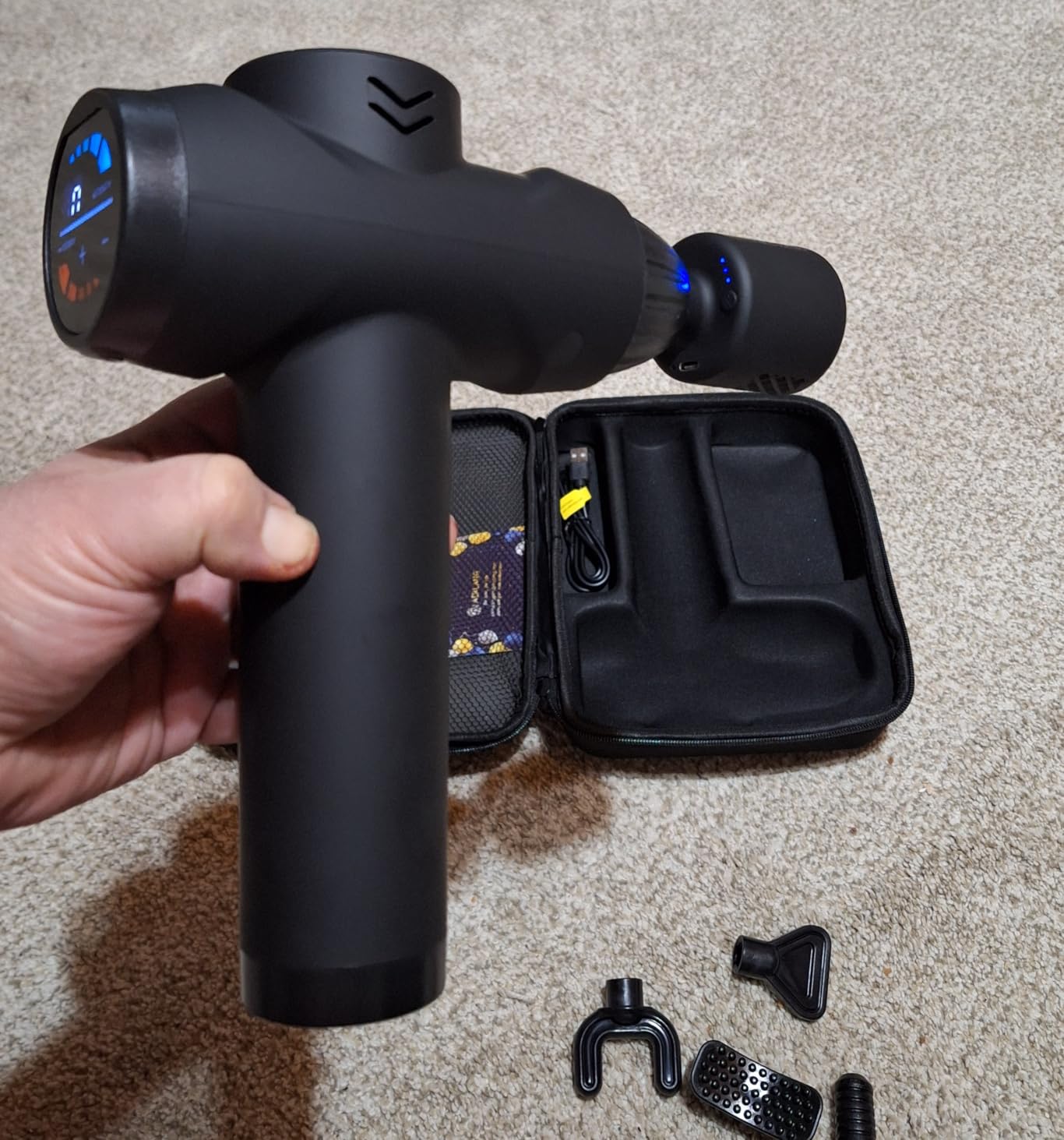 AERLANG Massage Gun with Heat and Cold, Deep Tissue Massage Gun, Back and Neck Massager for Pain Relief, Muscle Percussion Massager customer photo 1