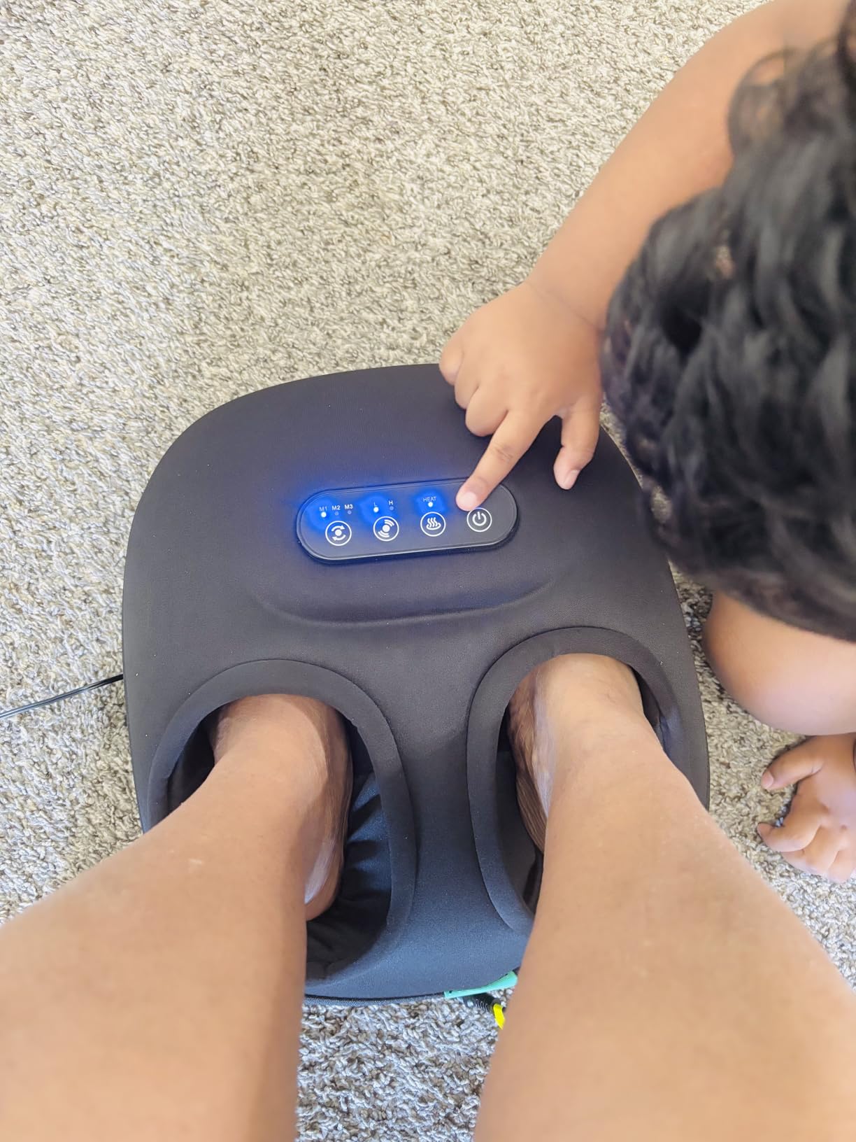 Medcursor Foot Massager Machine with Heat, Rolling, Deep Kneading, Shiatsu Foot Massager for Delivers Pain Relief, Tired, Plantar Fasciitis, Gift for Women Mom Men Fits Up to 13